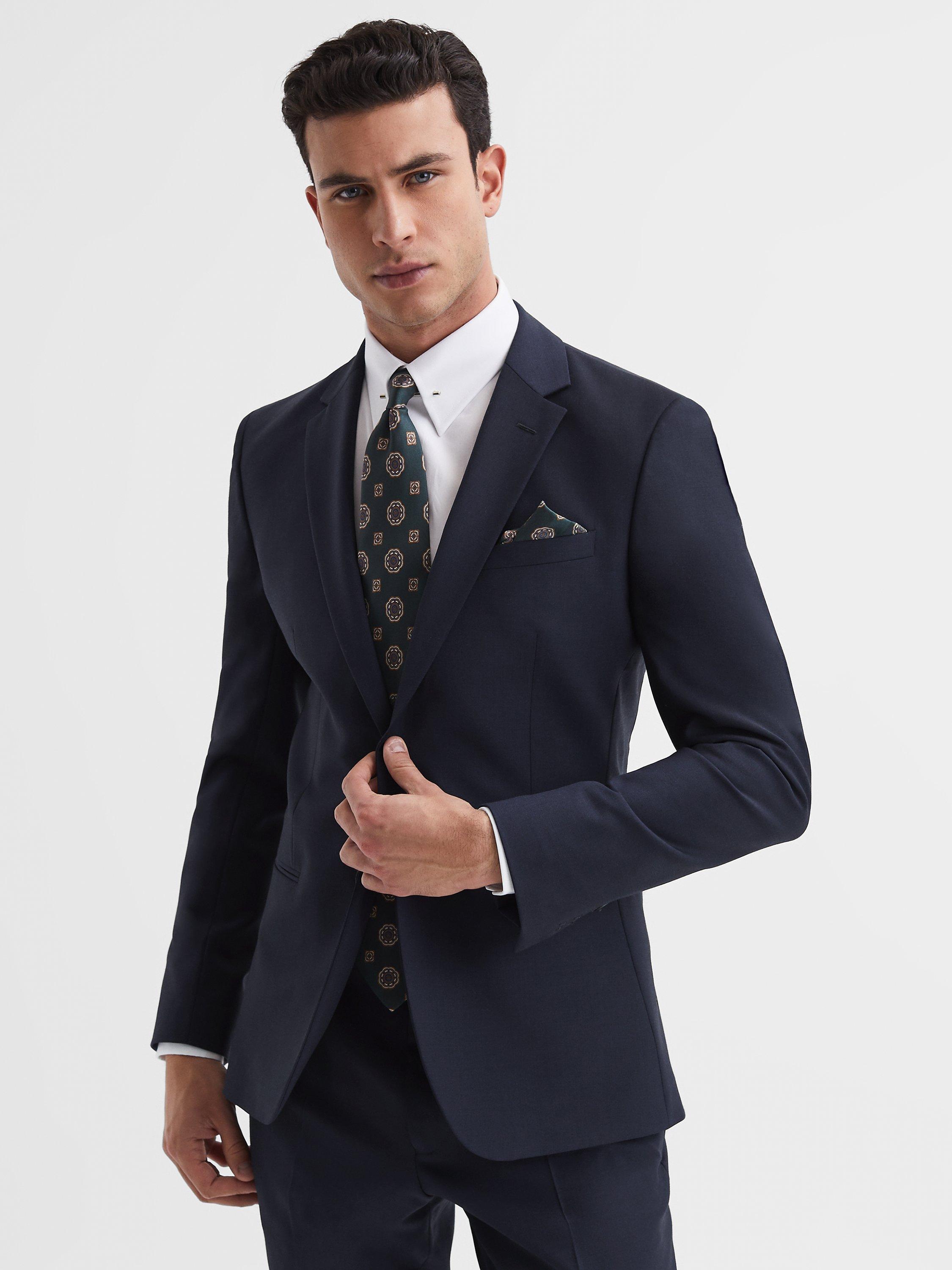 Reiss Hope Wool Blend Suit Jacket, Navy