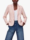 Whistles Slim Fit Jersey Jacket, Pale Pink