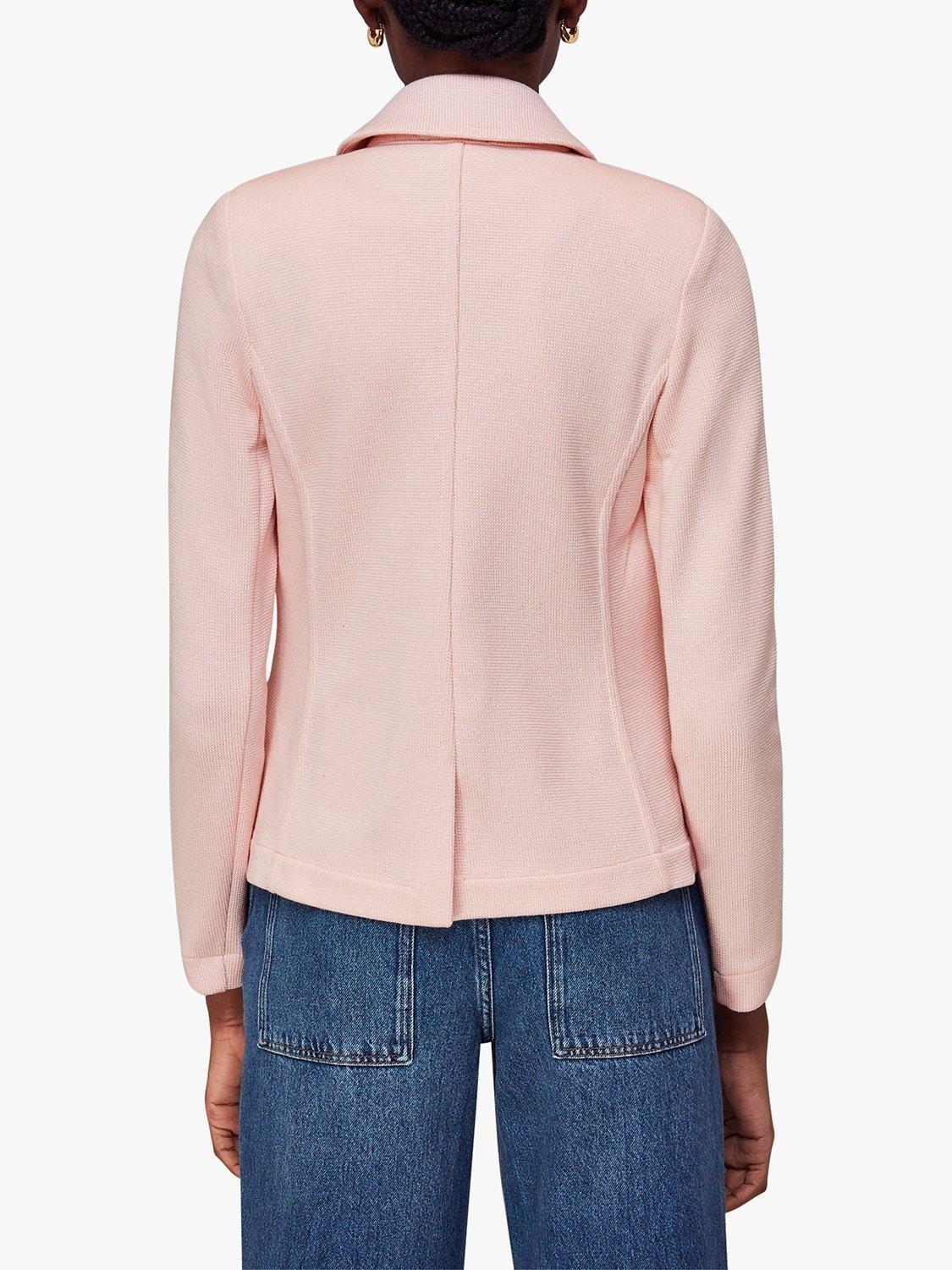 Whistles Slim Fit Jersey Jacket Pale Pink