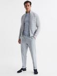 Reiss Trainer Quilted Front Zip Cardigan