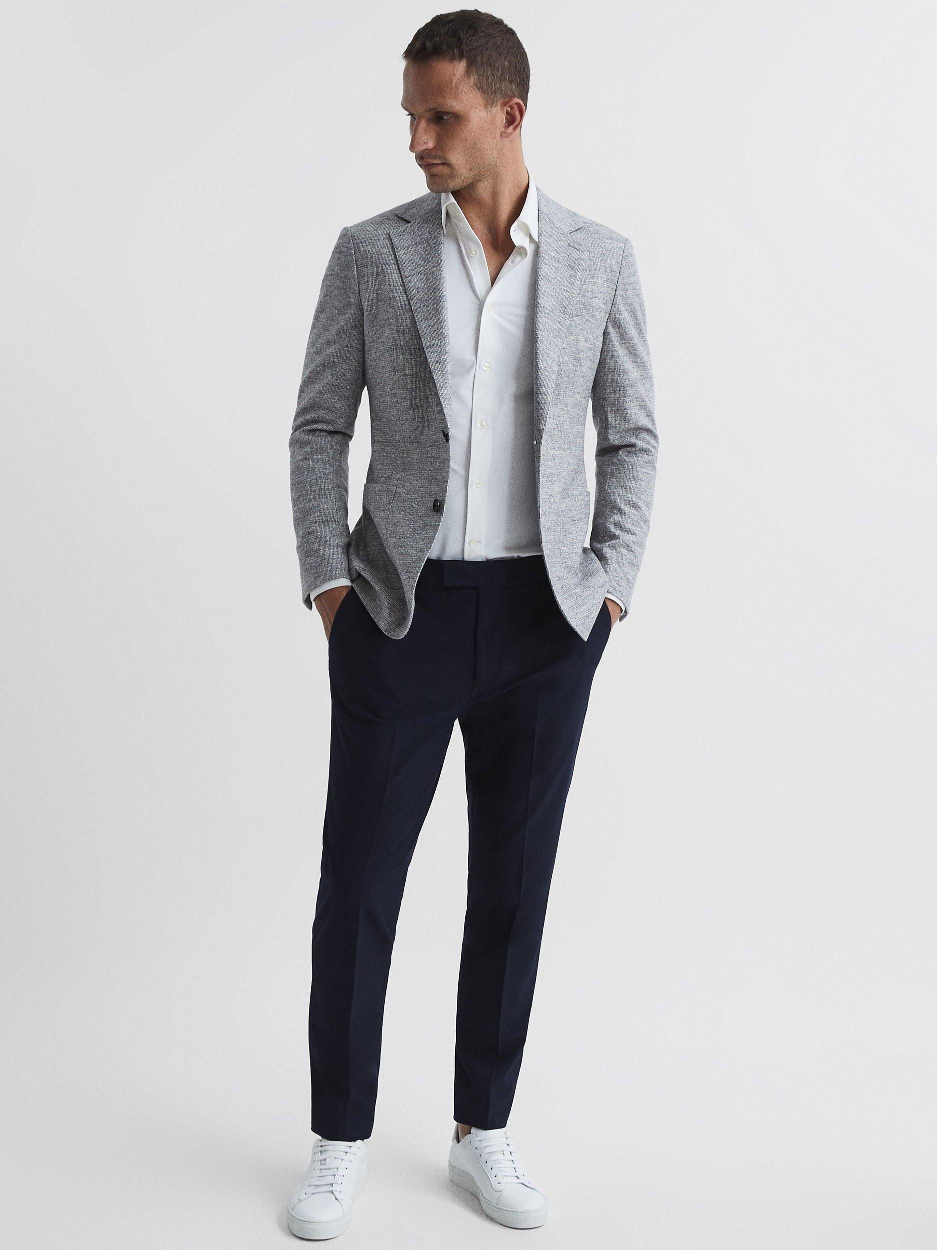 Product image 3 of 5, which shows Reiss Voyager Slim Fit Travel Shirt, White, XS