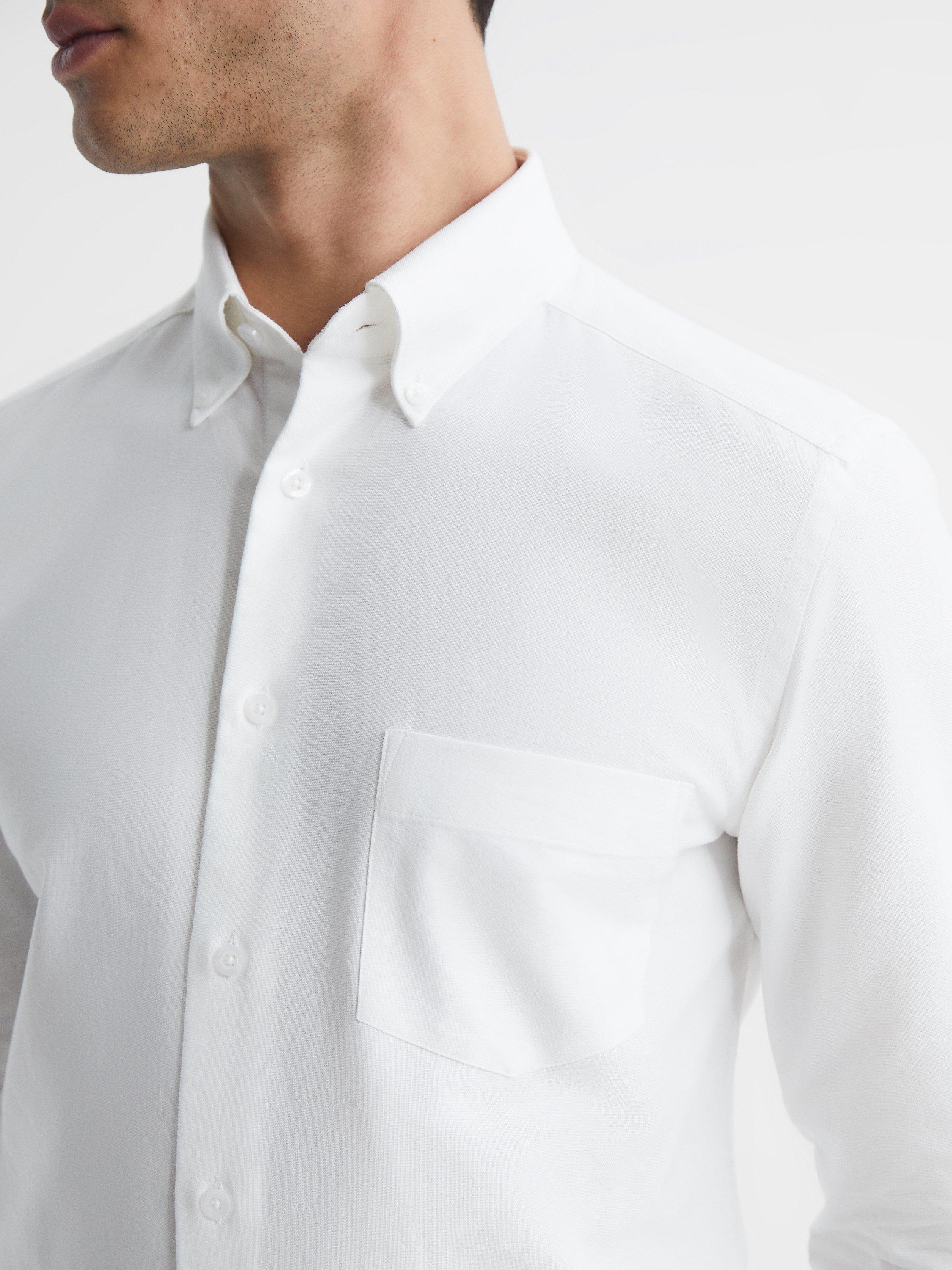 Reiss Greenwich Long Sleeve Oxford Shirt White