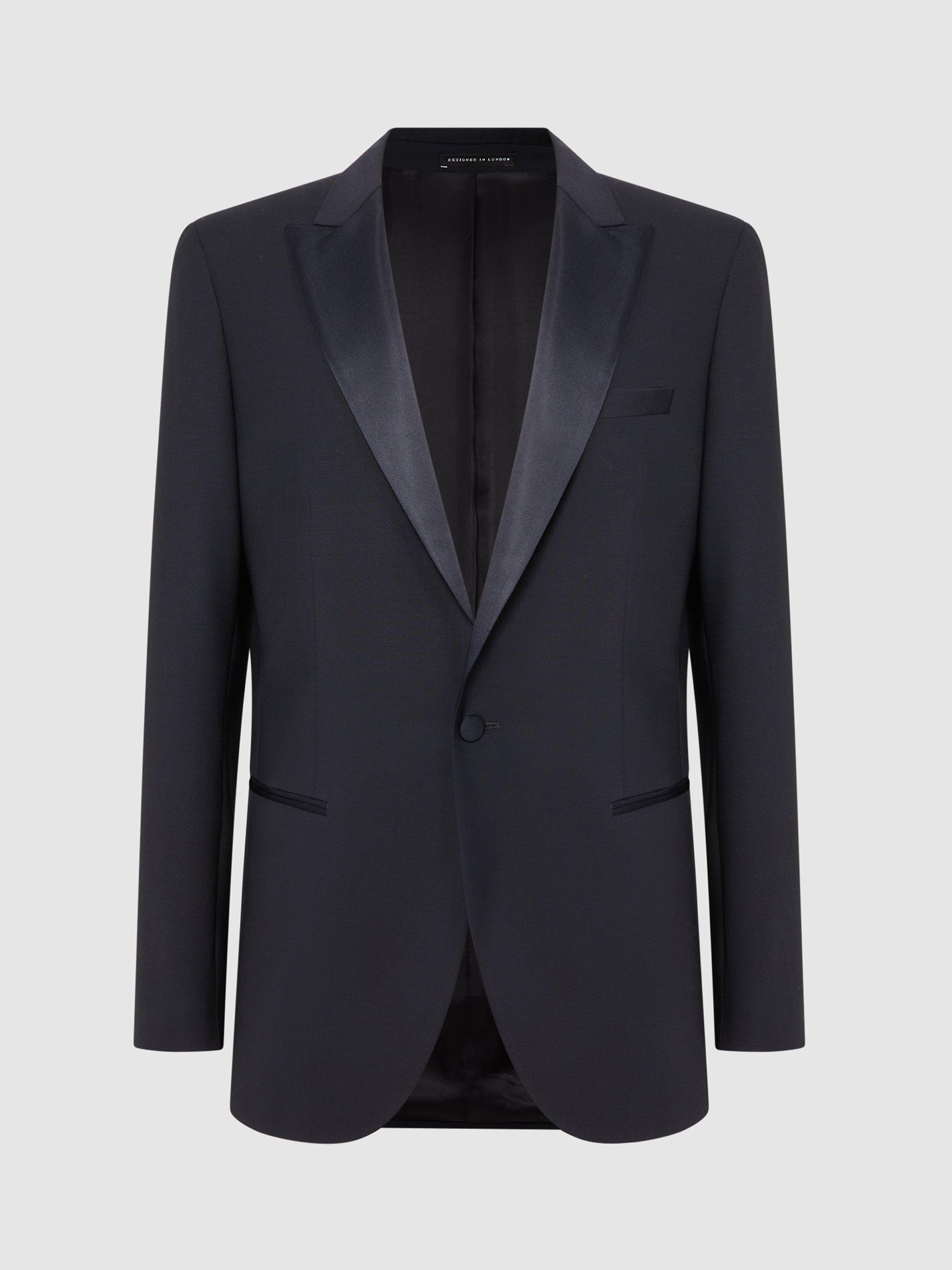 Product image 3 of 4, which shows Reiss Poker Suit Jacket, Navy, 36