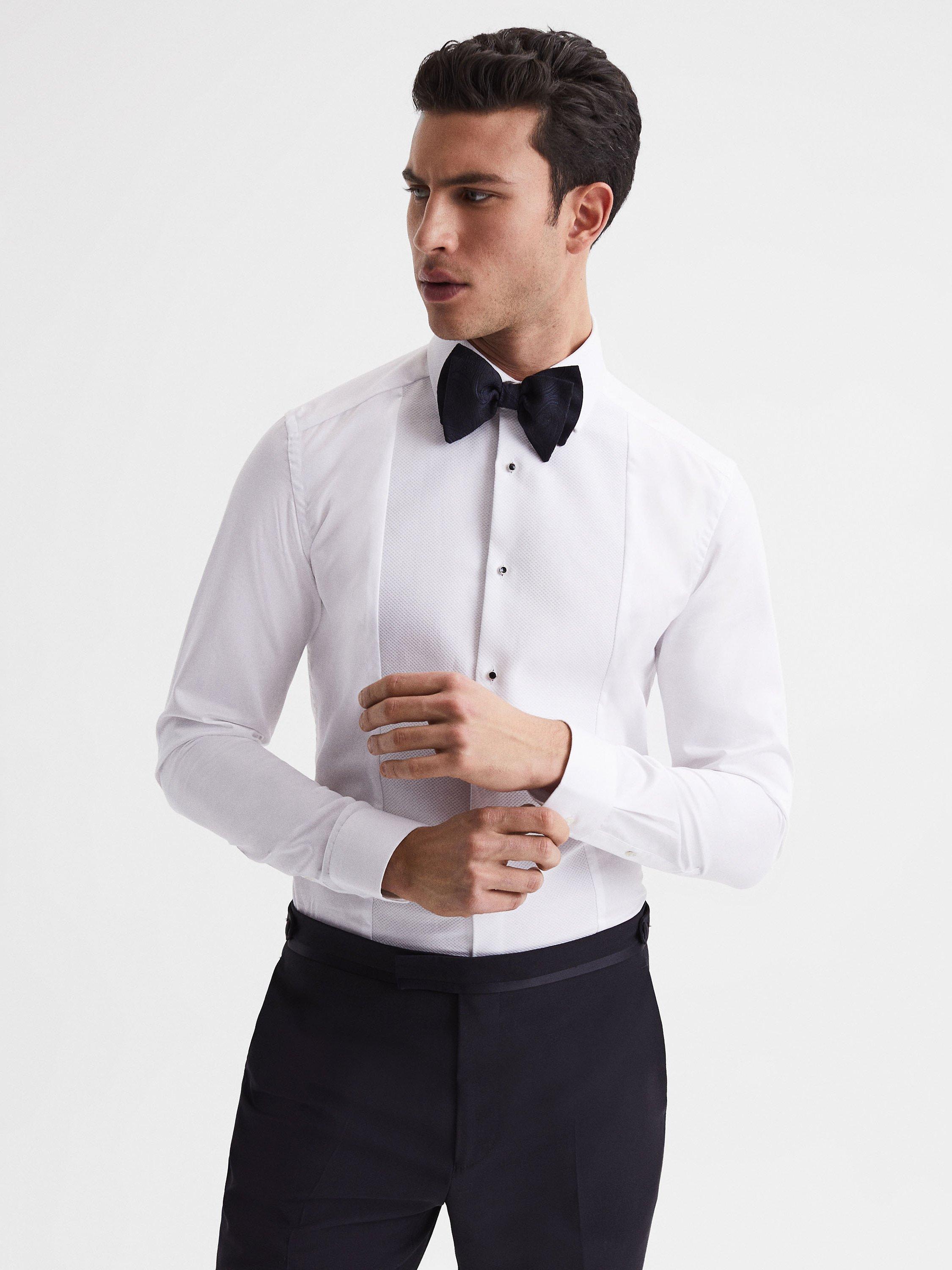 Reiss Marcel Slim Fit Cotton Dinner Shirt White