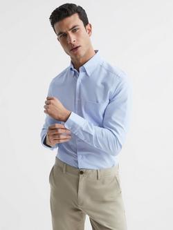 Reiss Greenwich Long Sleeved Shirt, Soft Blue, Soft Blue