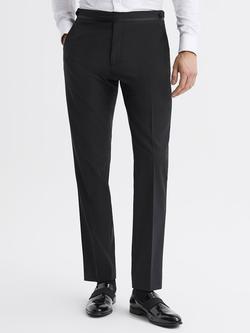 Reiss Poker Wool Blend Suit Trousers, Black