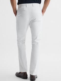Reiss Pitch Slim Fit Stretch Cotton Chino Trousers - view 2, White