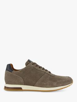 Dune London Trilogy Suede Runner Trainers, Grey