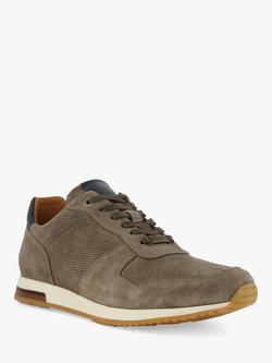 Dune London Trilogy Suede Runner Trainers - view 2, Grey