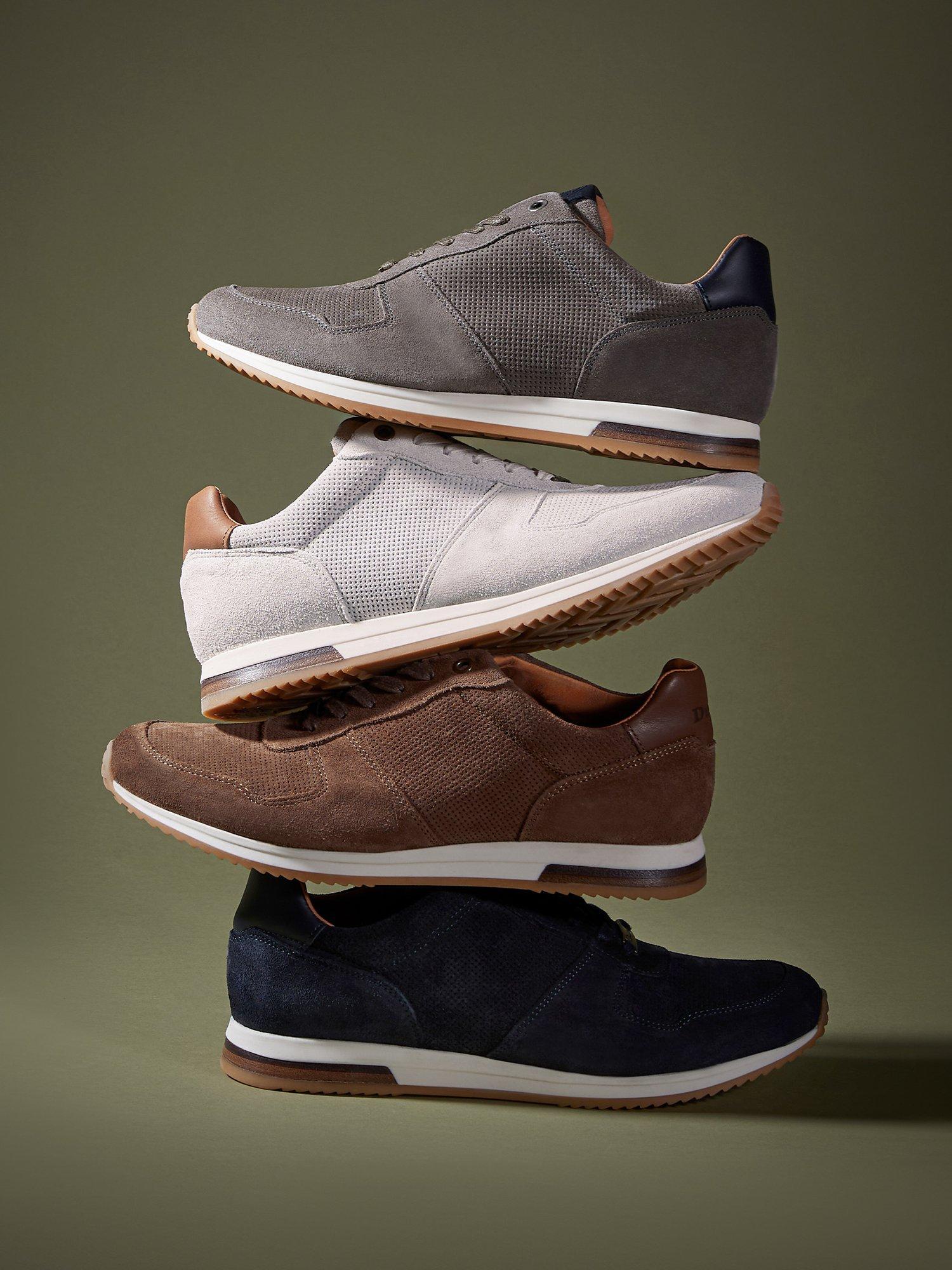 Product image 6 of 6, which shows Dune London Trilogy Suede Runner Trainers, Grey, EU40