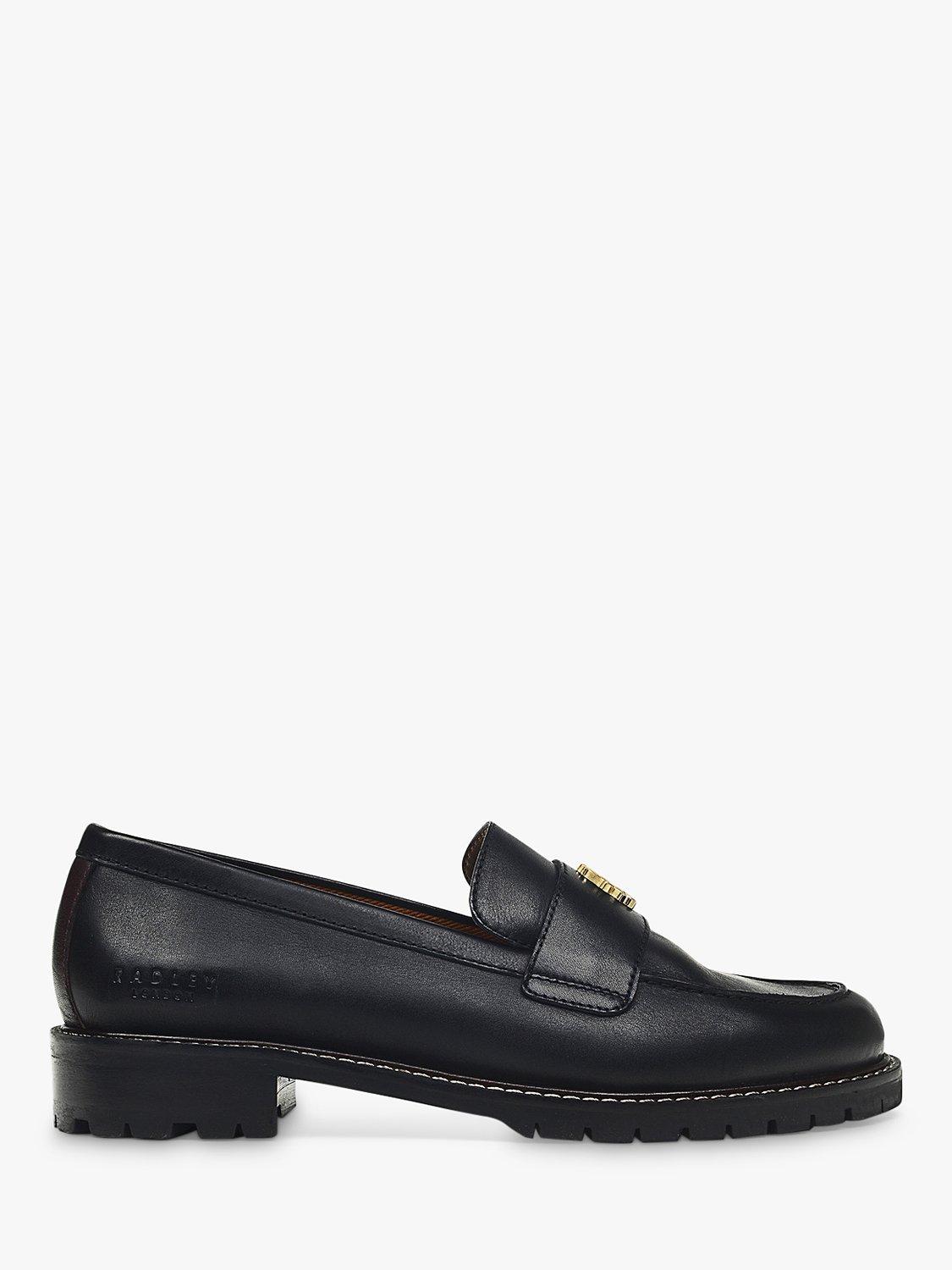 Radley Harwood Row Chunky Leather Loafers, Black