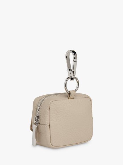 Whistles Bibi Mini Bag Keyring - view 2, Taupe