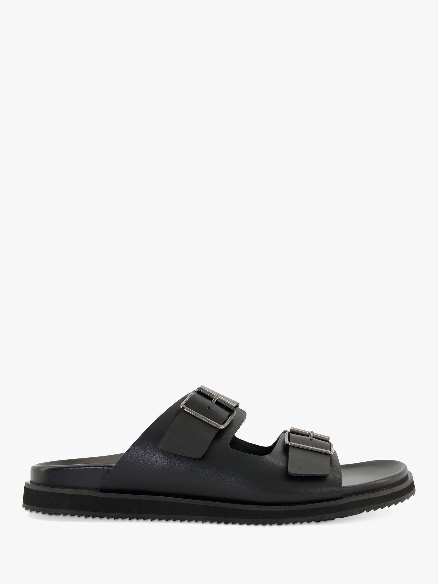 Dune Itare Buckle Sandals, Black