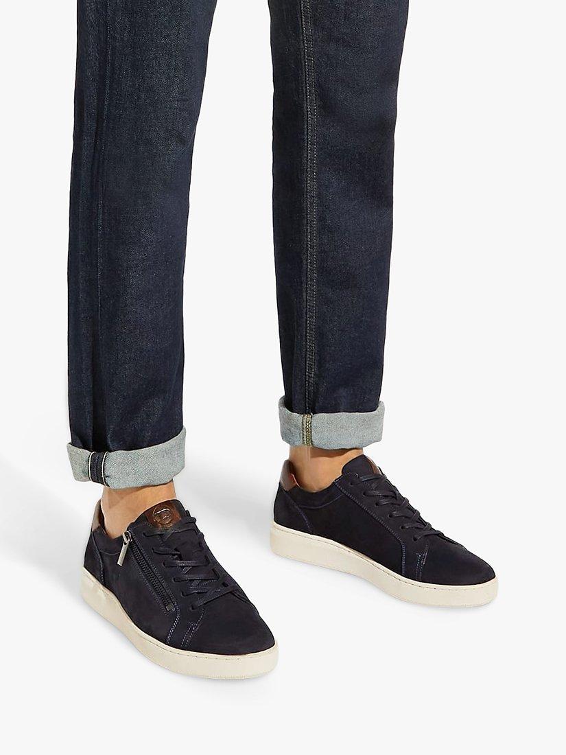 Product image 5 of 5, which shows Dune Tribute Nubuck Zip Trainers, Navy, EU40