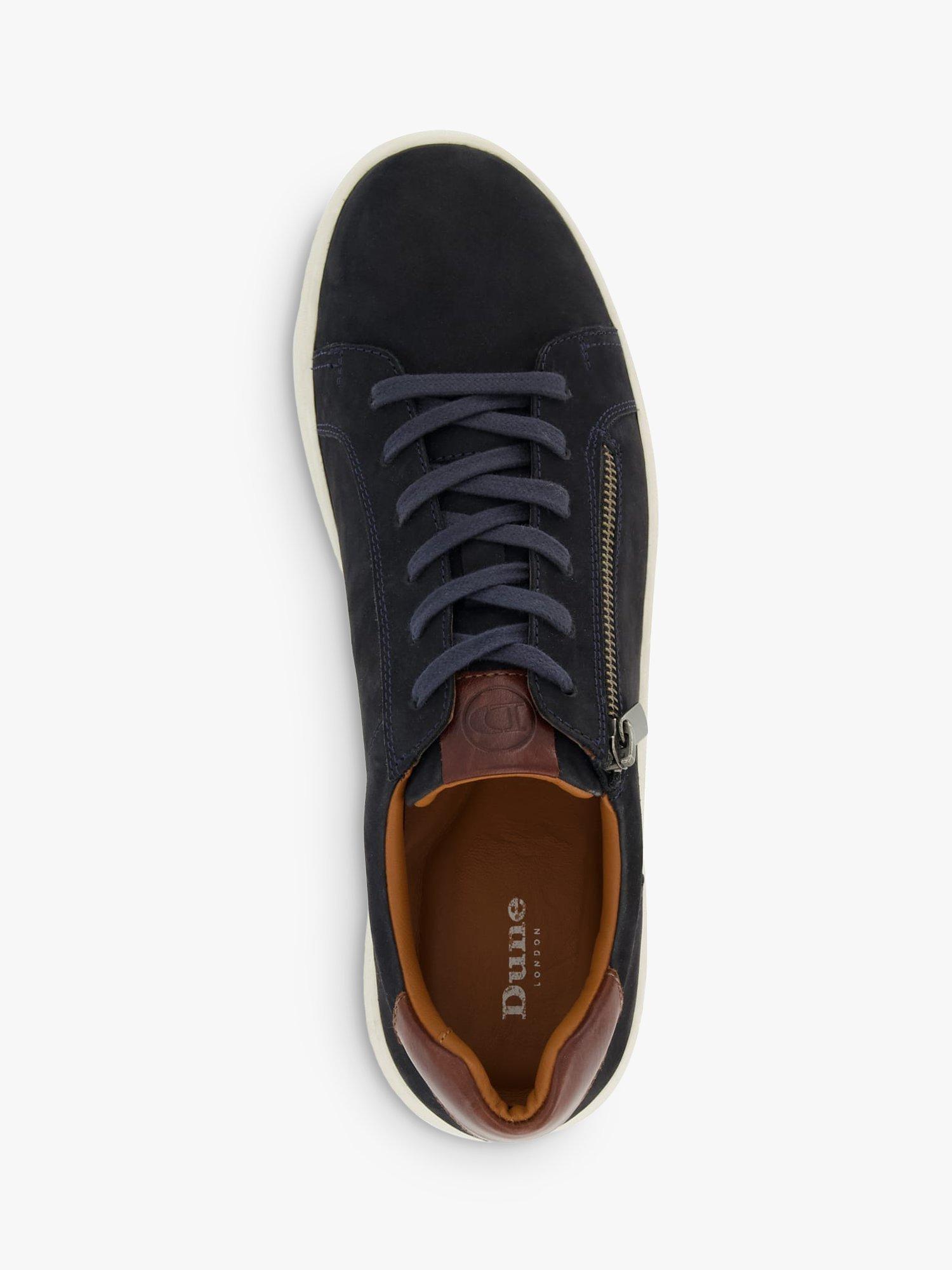 Product image 4 of 5, which shows Dune Tribute Nubuck Zip Trainers, Navy, EU40