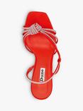 Dune London Meta Diamante Strap Heeled Sandals, Orange