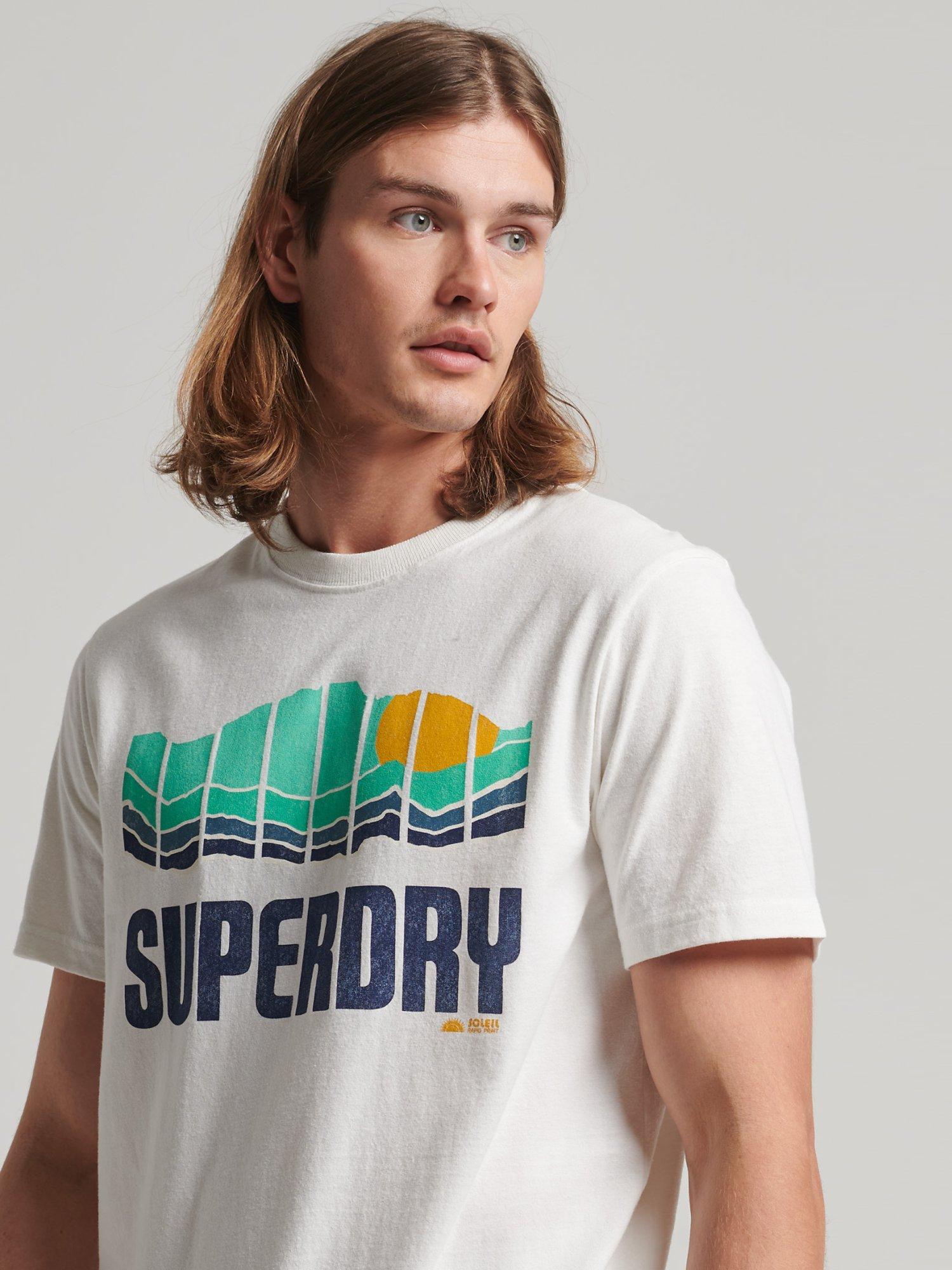 Superdry Vintage Great Outdoors T-Shirt, Natural White Marl