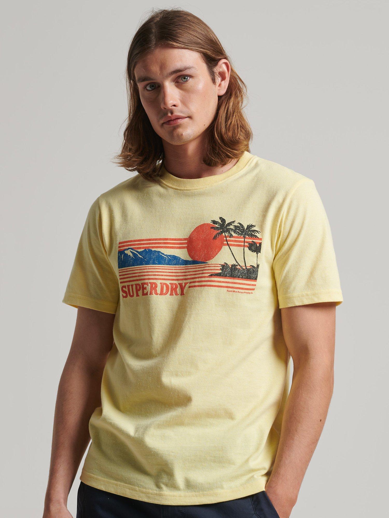 Superdry Vintage Great Outdoors T-Shirt, Laguna Yellow Marl