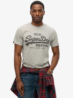 Superdry Vintage Logo T-Shirt, Athletic Grey Marl