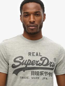 Superdry Vintage Logo T-Shirt - view 2, Athletic Grey Marl