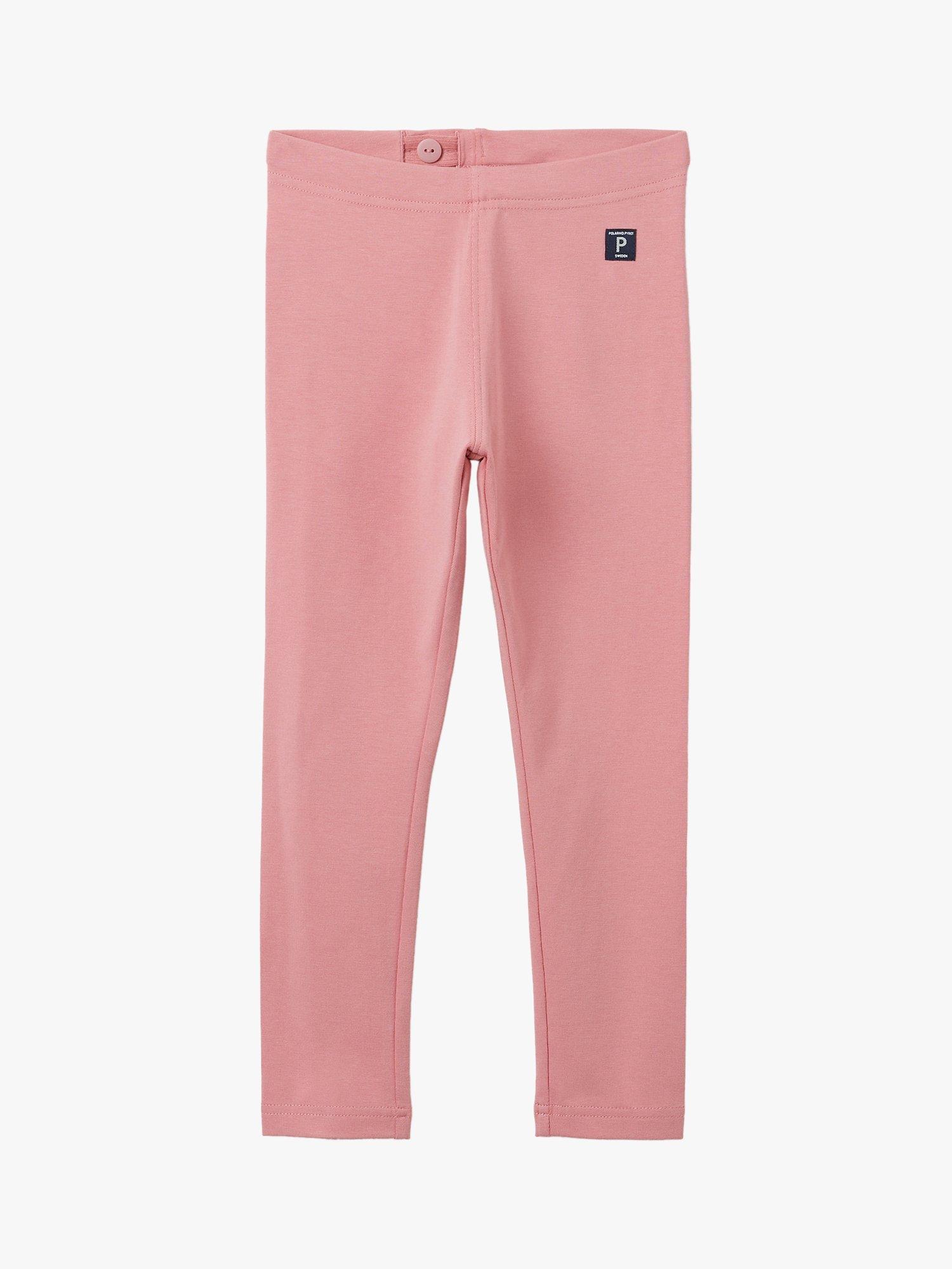 Polarn O. Pyret Kids' GOTS Organic Cotton Leggings, Pink