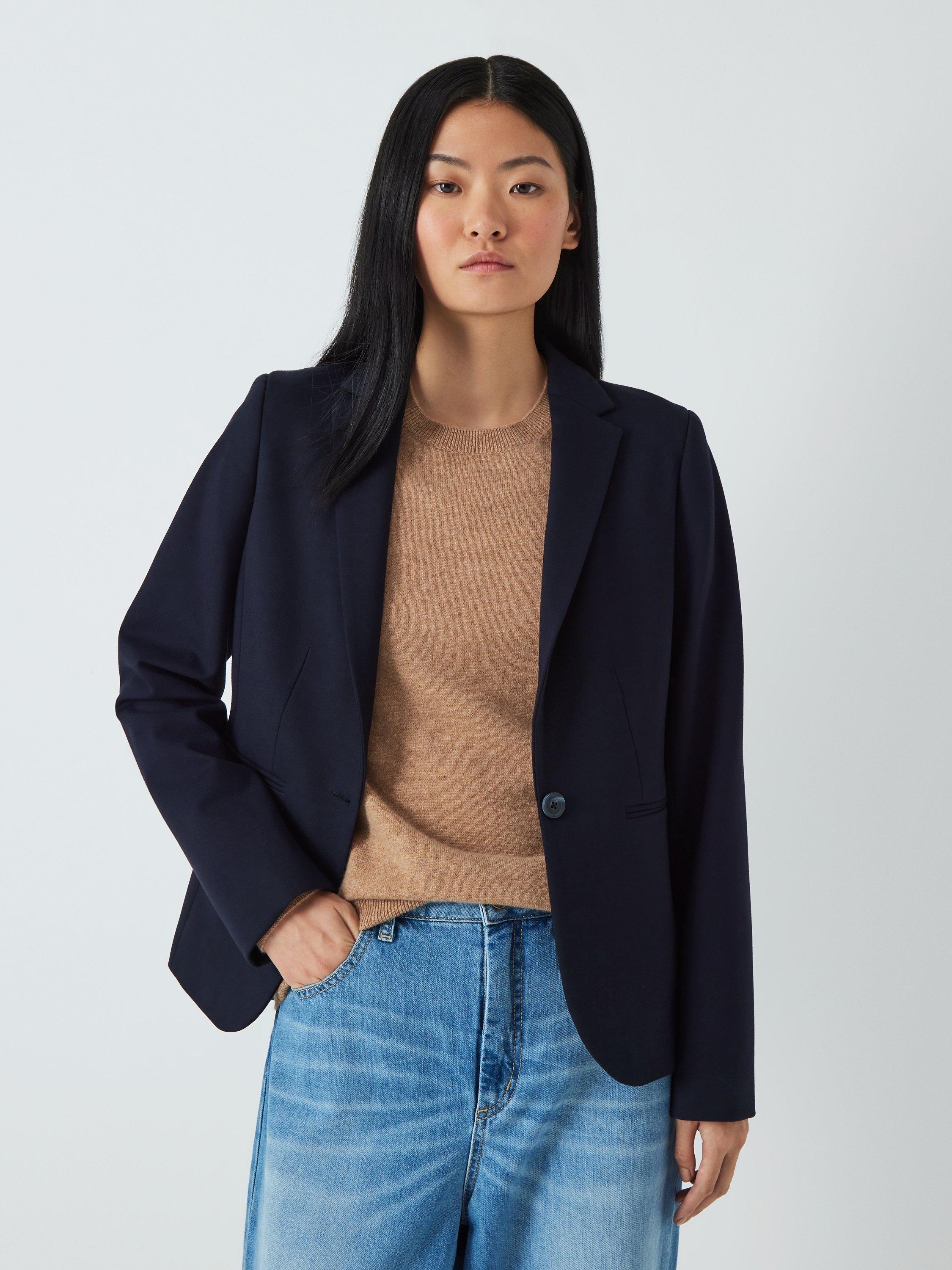 Product image 1 of 6, which shows John Lewis Taylor Ponte Jacket, Navy, 8
