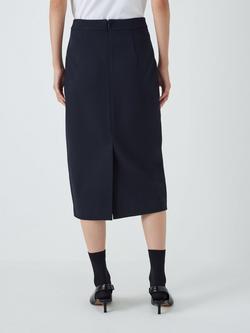 John Lewis Taylor Ponte Pencil Skirt - view 2, Navy
