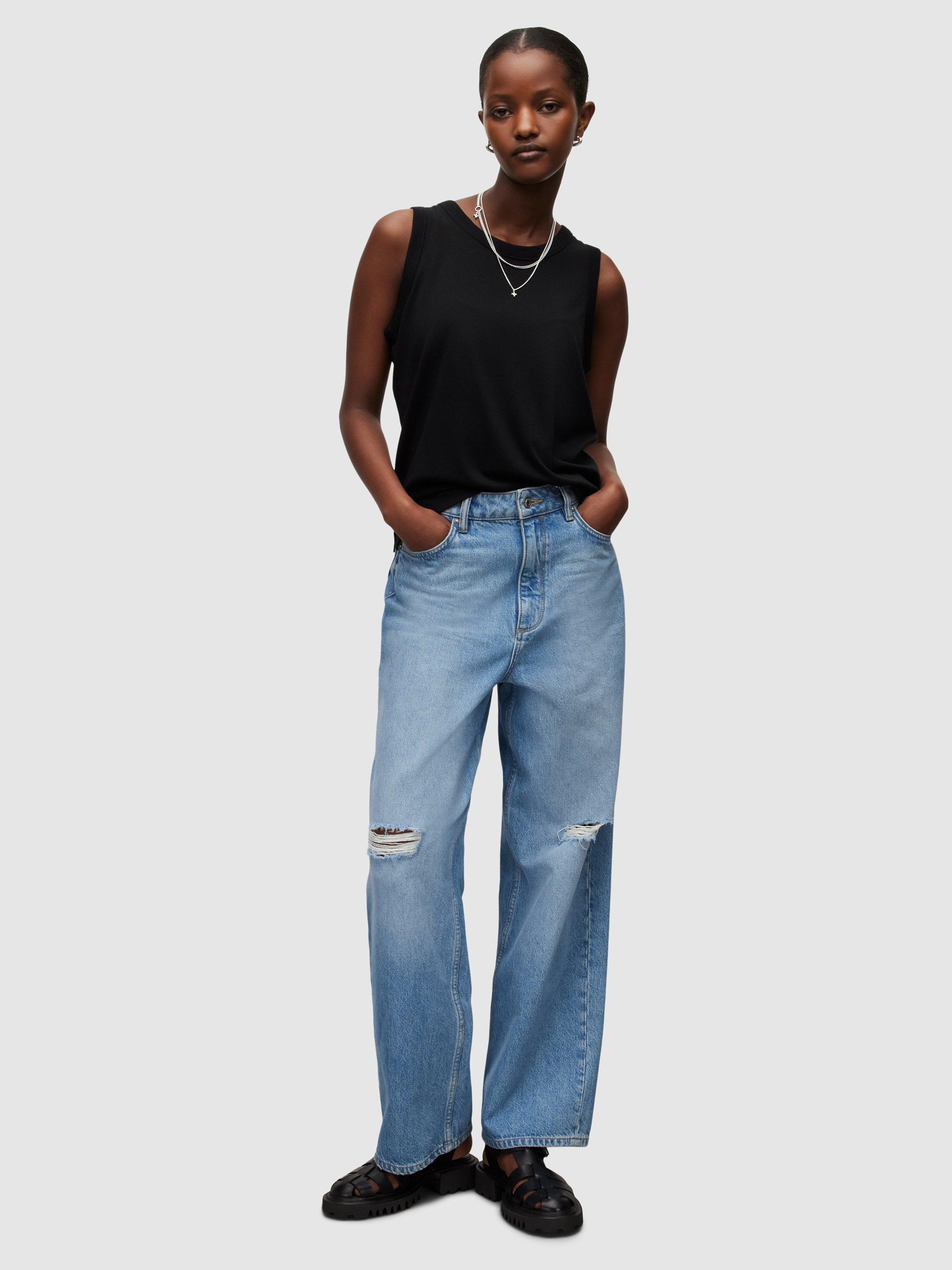 Product image 3 of 6, which shows AllSaints Nori Tank Top, Black, XS