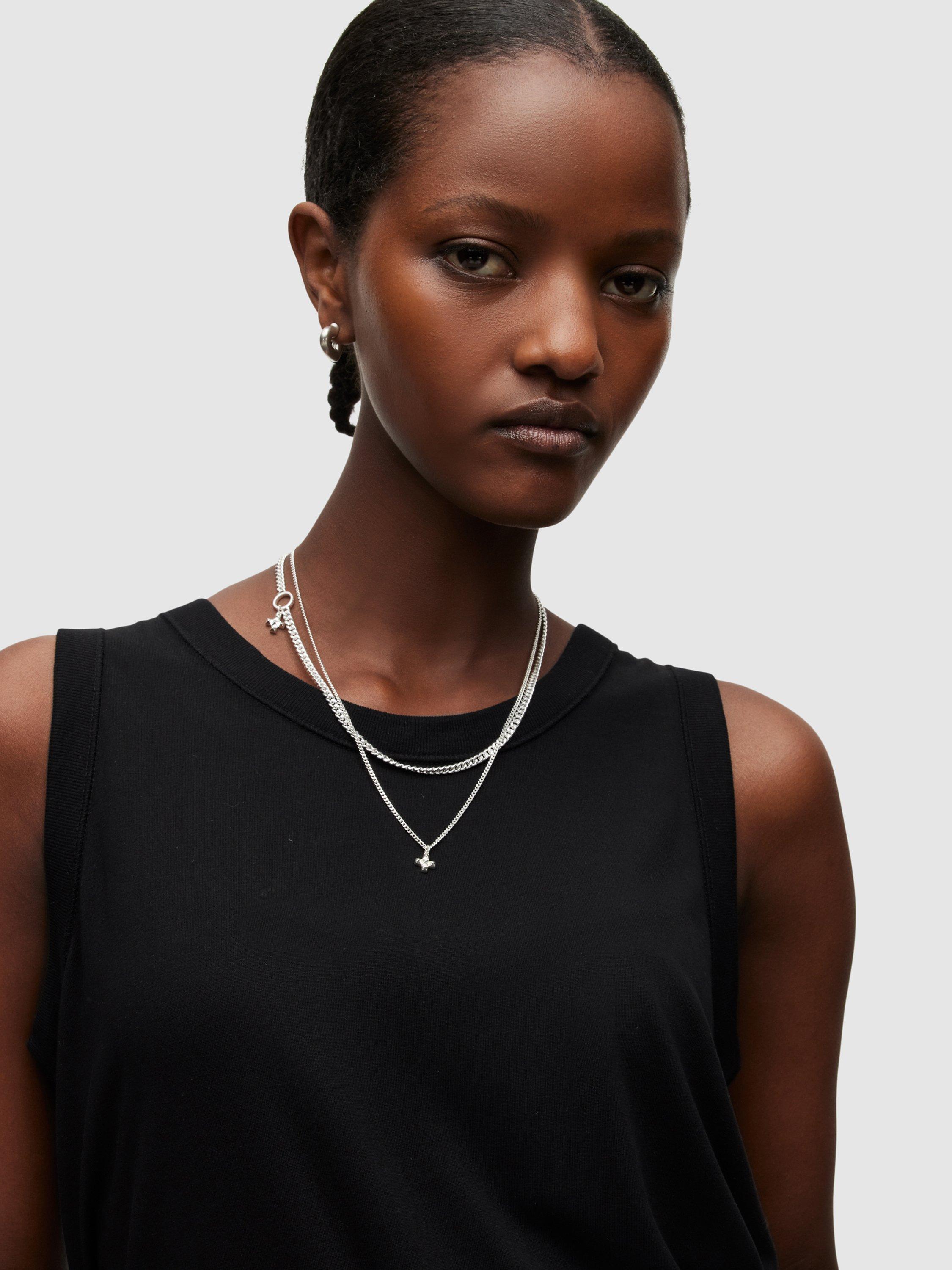 Product image 5 of 6, which shows AllSaints Nori Tank Top, Black, XS