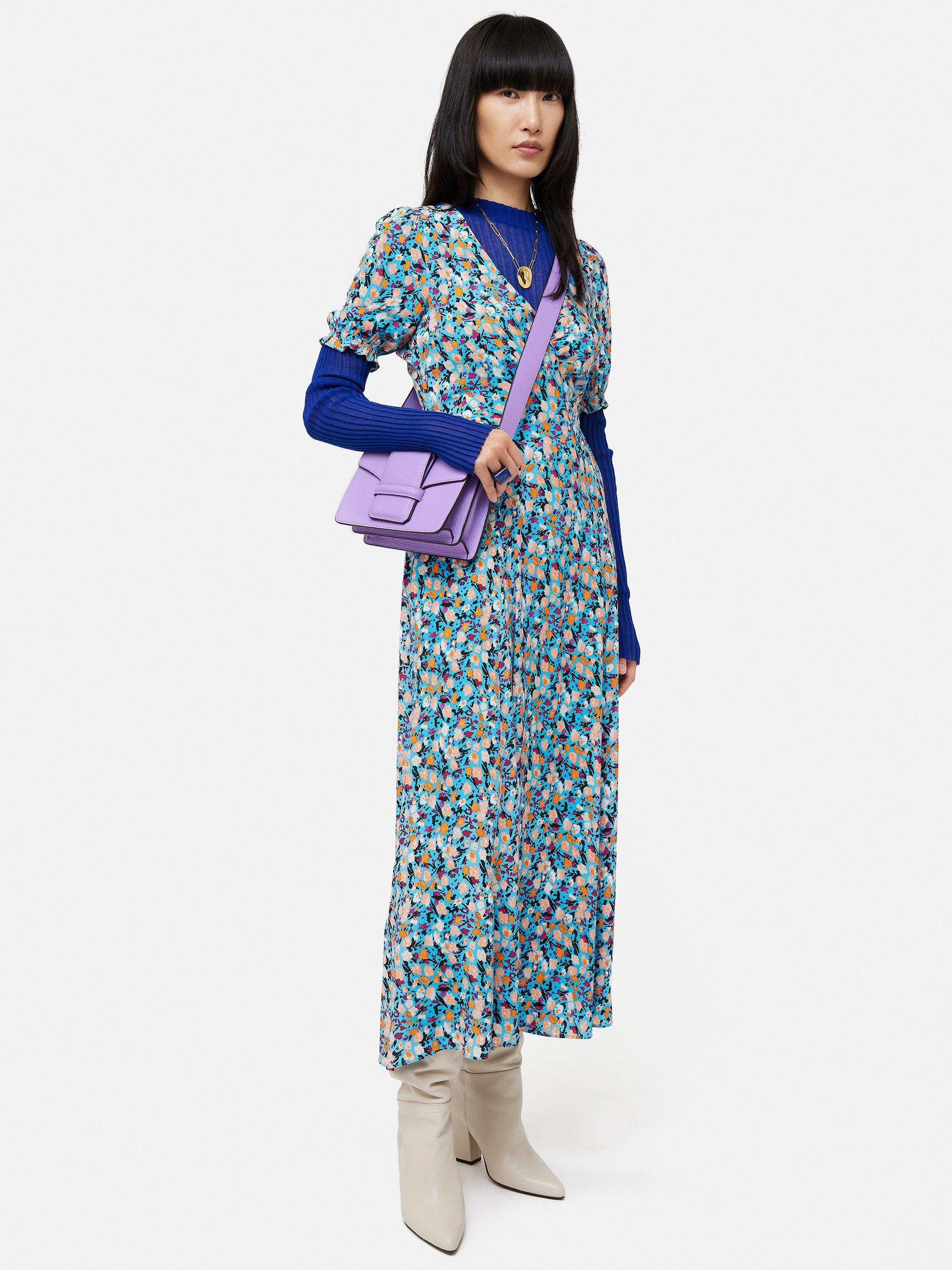 Jigsaw Carnation Midi Dress, Blue