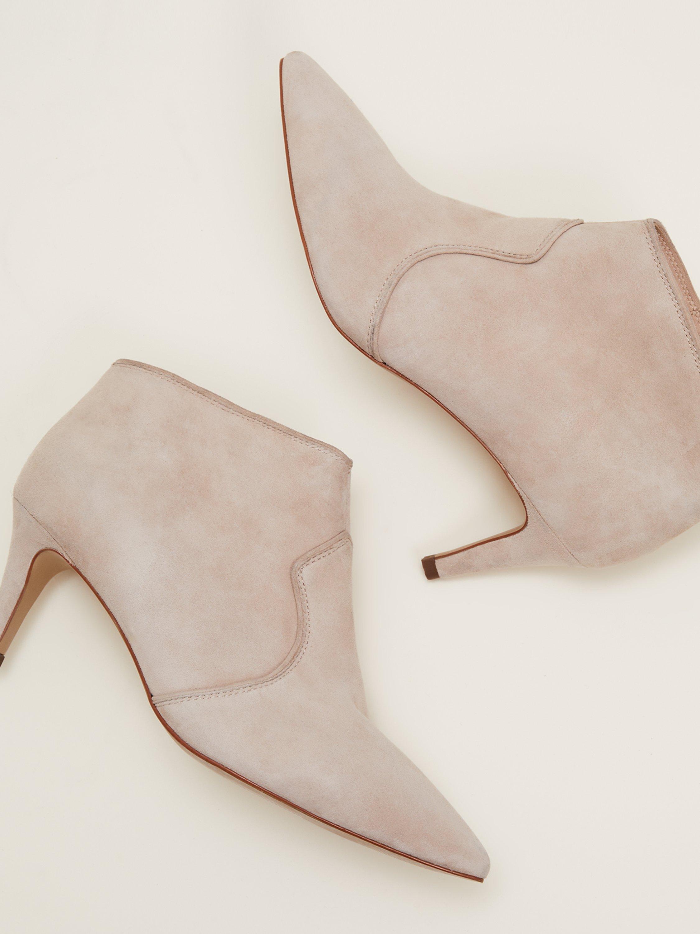 Product image 4 of 8, which shows Phase Eight Suede Shoe Boots, Neutral, 3