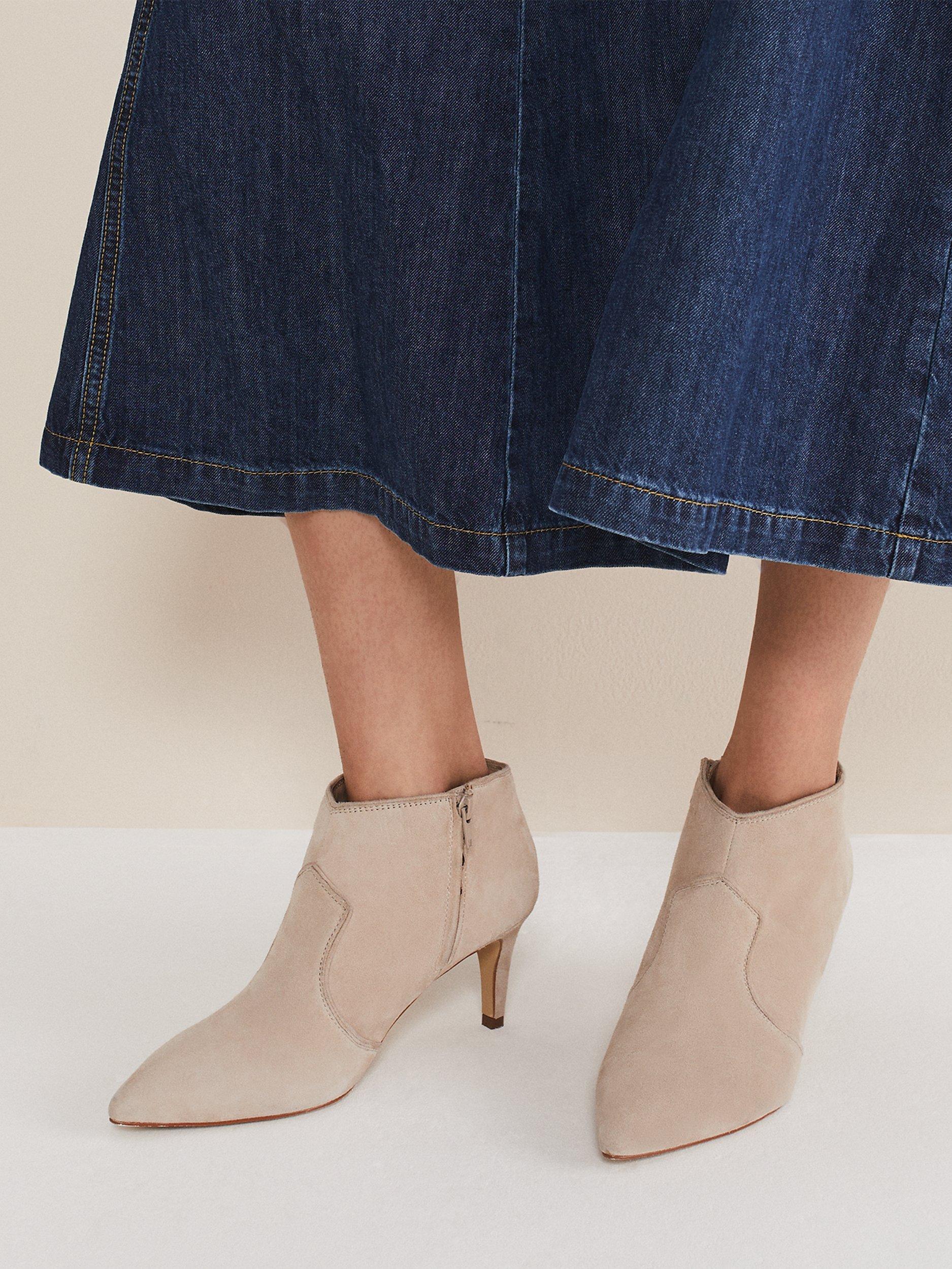 Product image 7 of 8, which shows Phase Eight Suede Shoe Boots, Neutral, 3