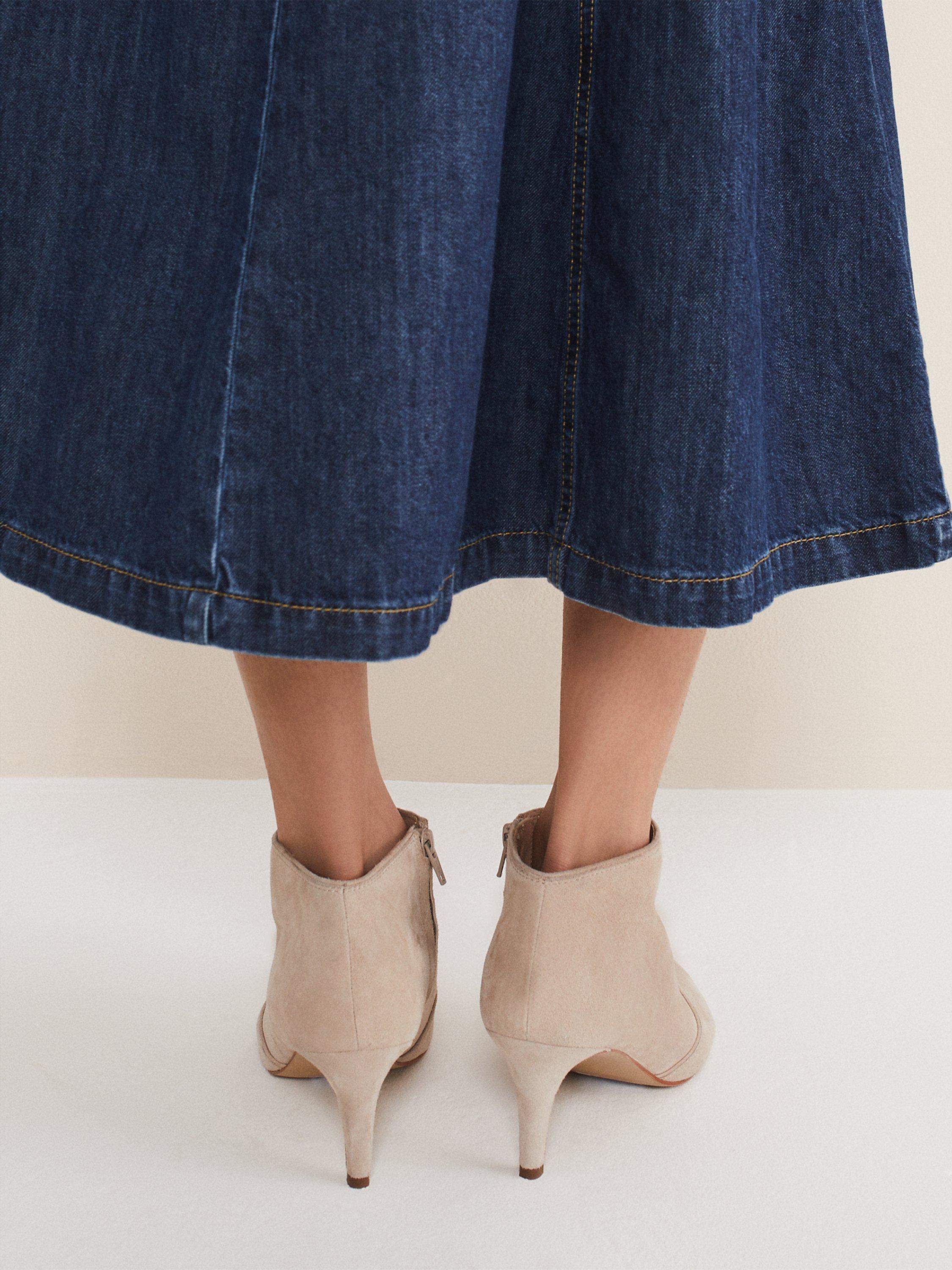 Product image 8 of 8, which shows Phase Eight Suede Shoe Boots, Neutral, 3