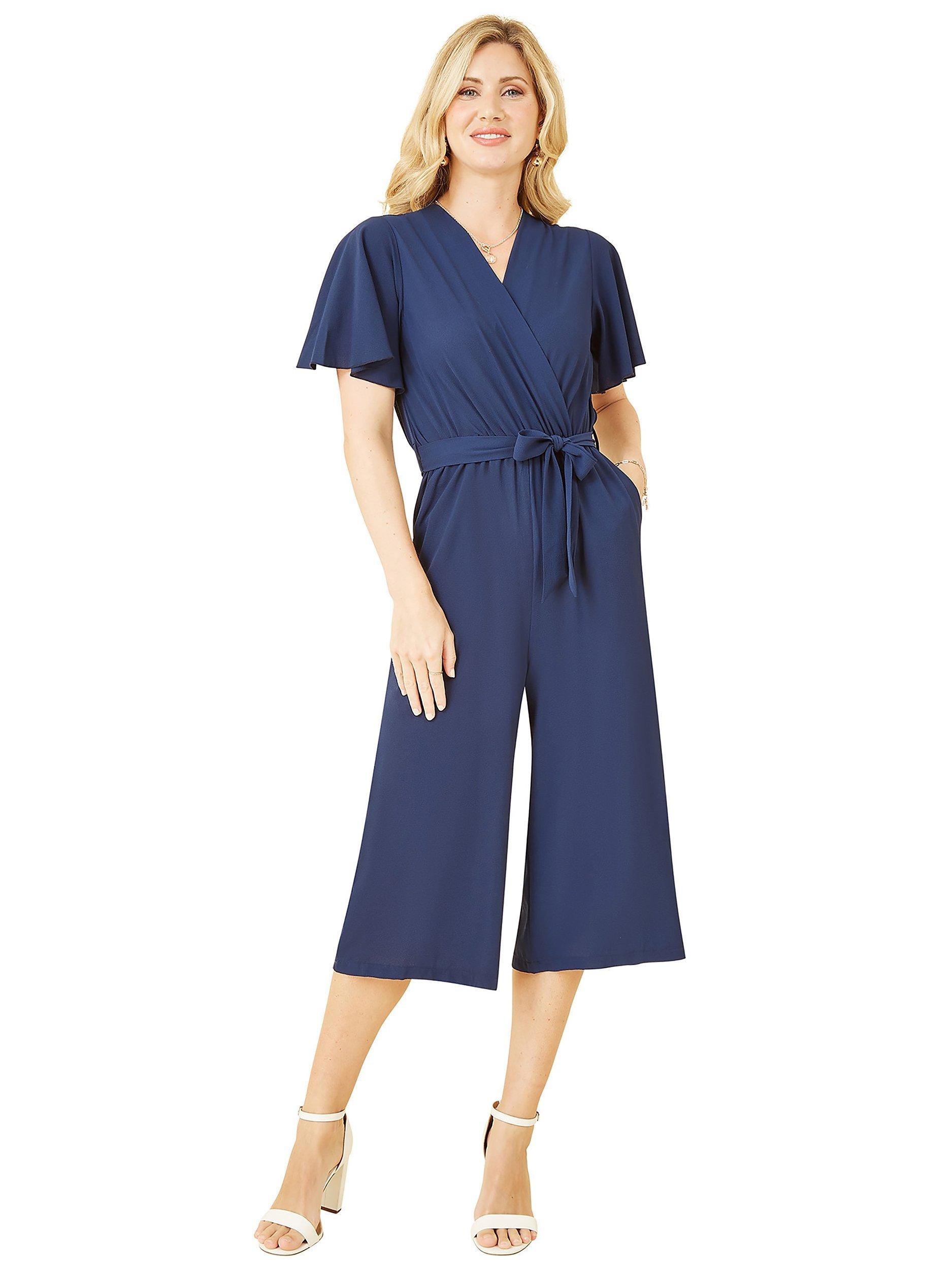 Mela London Mela London Wrap Over Jumpsuit, Navy