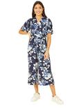 Mela London Mela Rose Print Culotte Jumpsuit, Navy