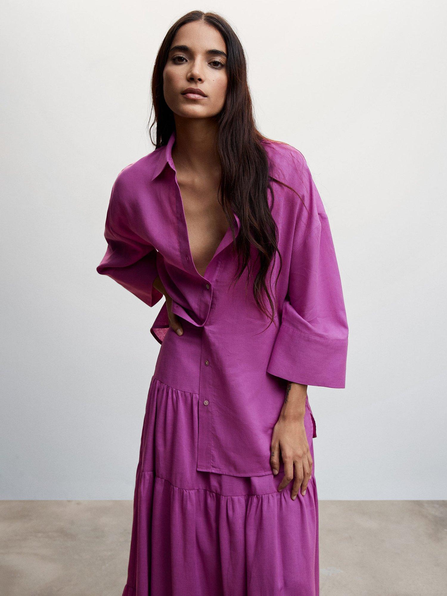 Mango Laia Shirt, Purple