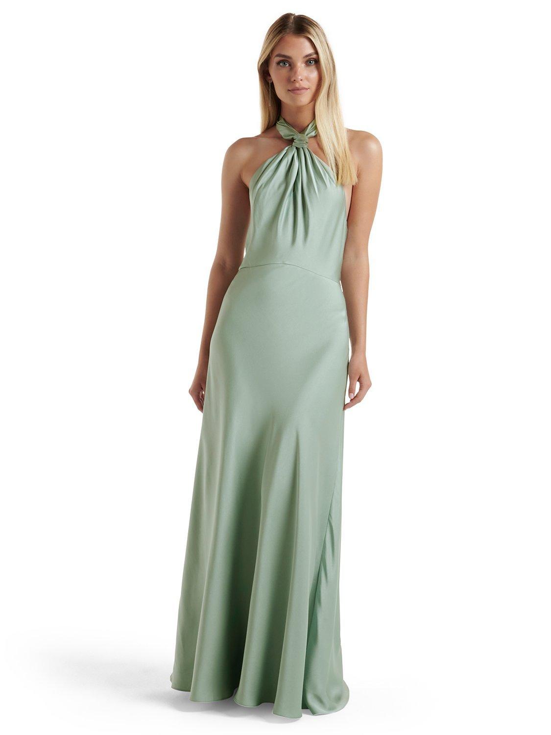 Forever New Yvette Halterneck Maxi Dress, Seafoam, 18