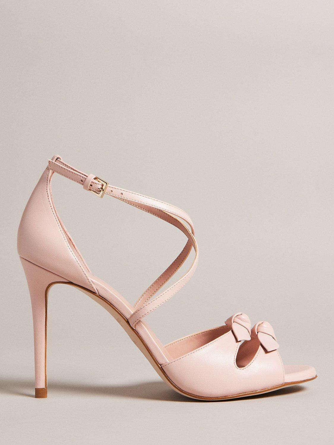 Ted Baker Bicci Bow Stiletto Heel Sandals, Dusky Pink