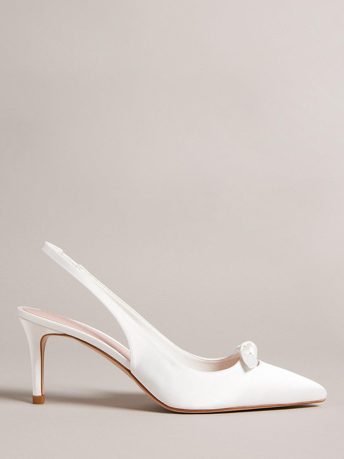 Ted Baker Tezzi Satin Bow Court Shoes, Ivory