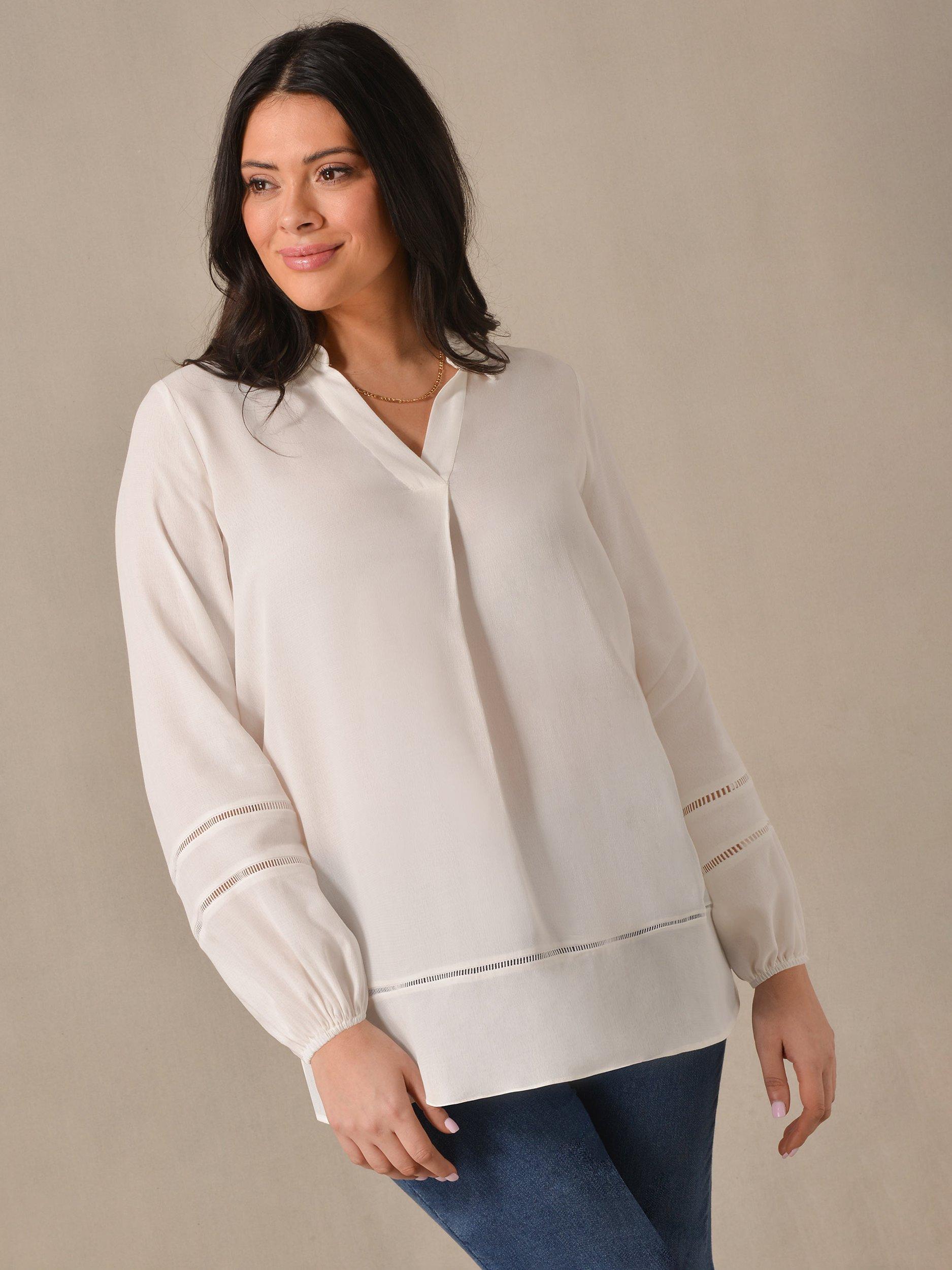 Live Unlimited Curve V-Neck Blouse, White