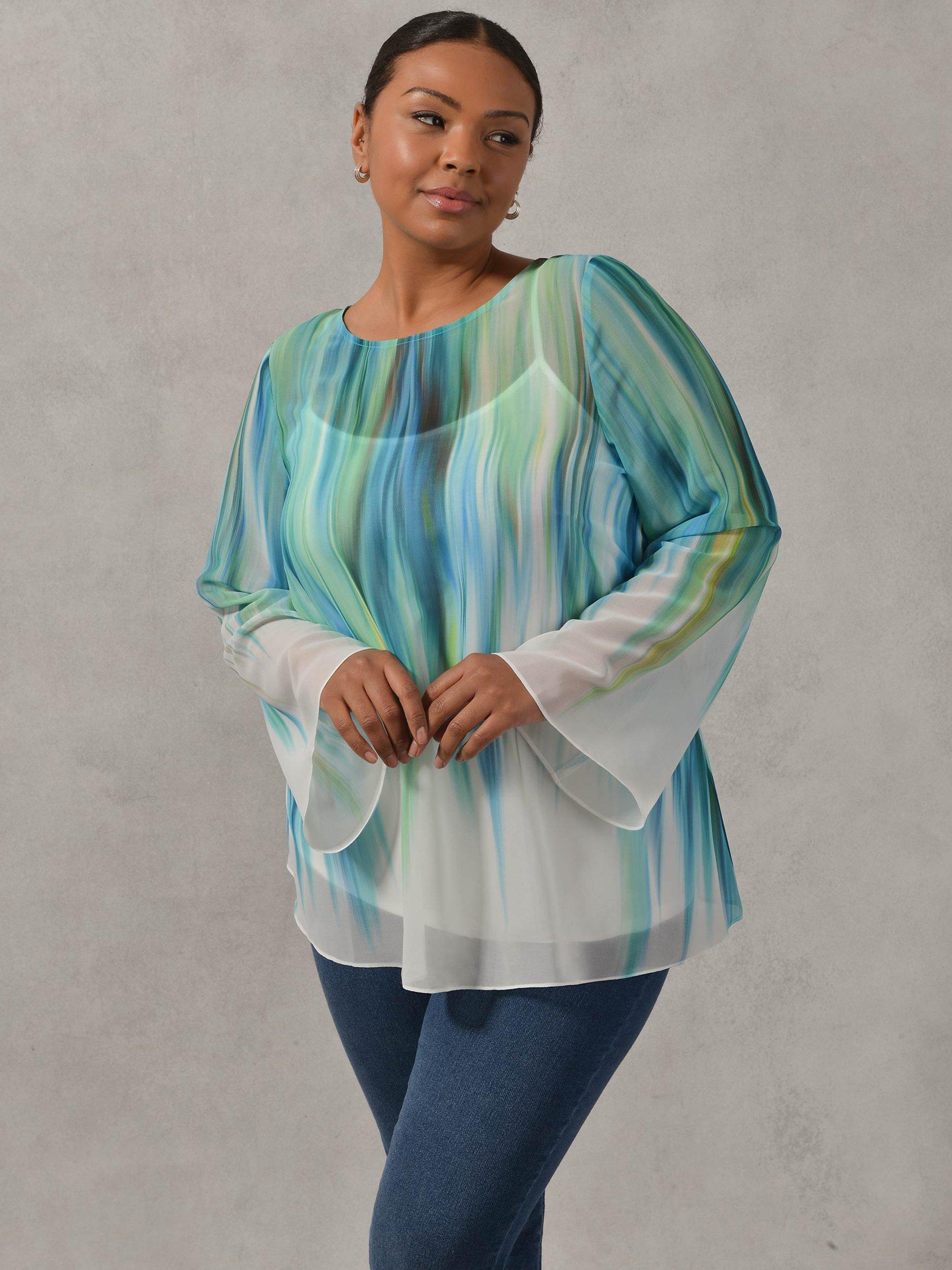 High low chiffon top shop