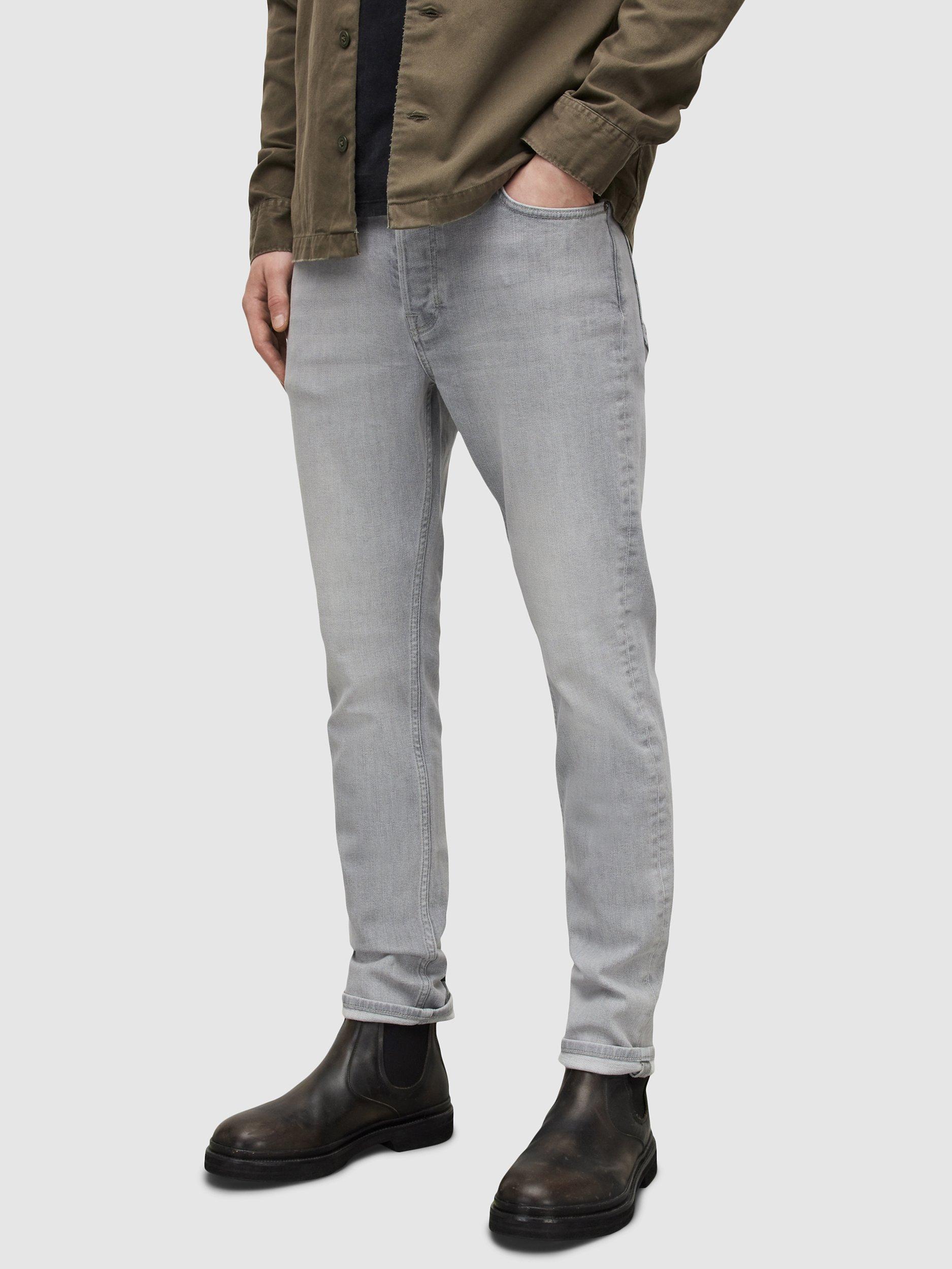 AllSaints Organic Cotton Blend Cigarette Jeans, Washed Black