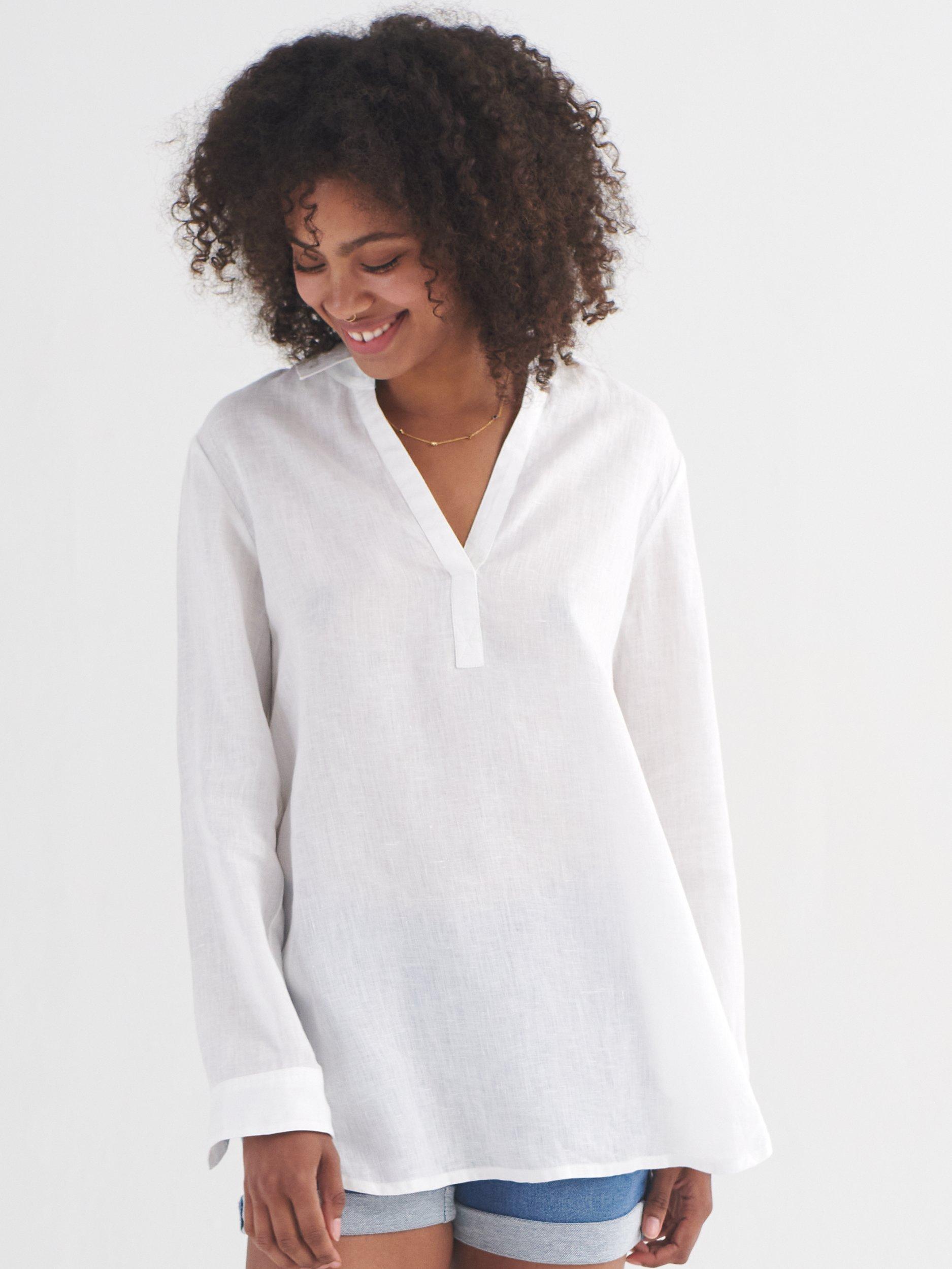 NRBY Chrissie Linen Shirt, White