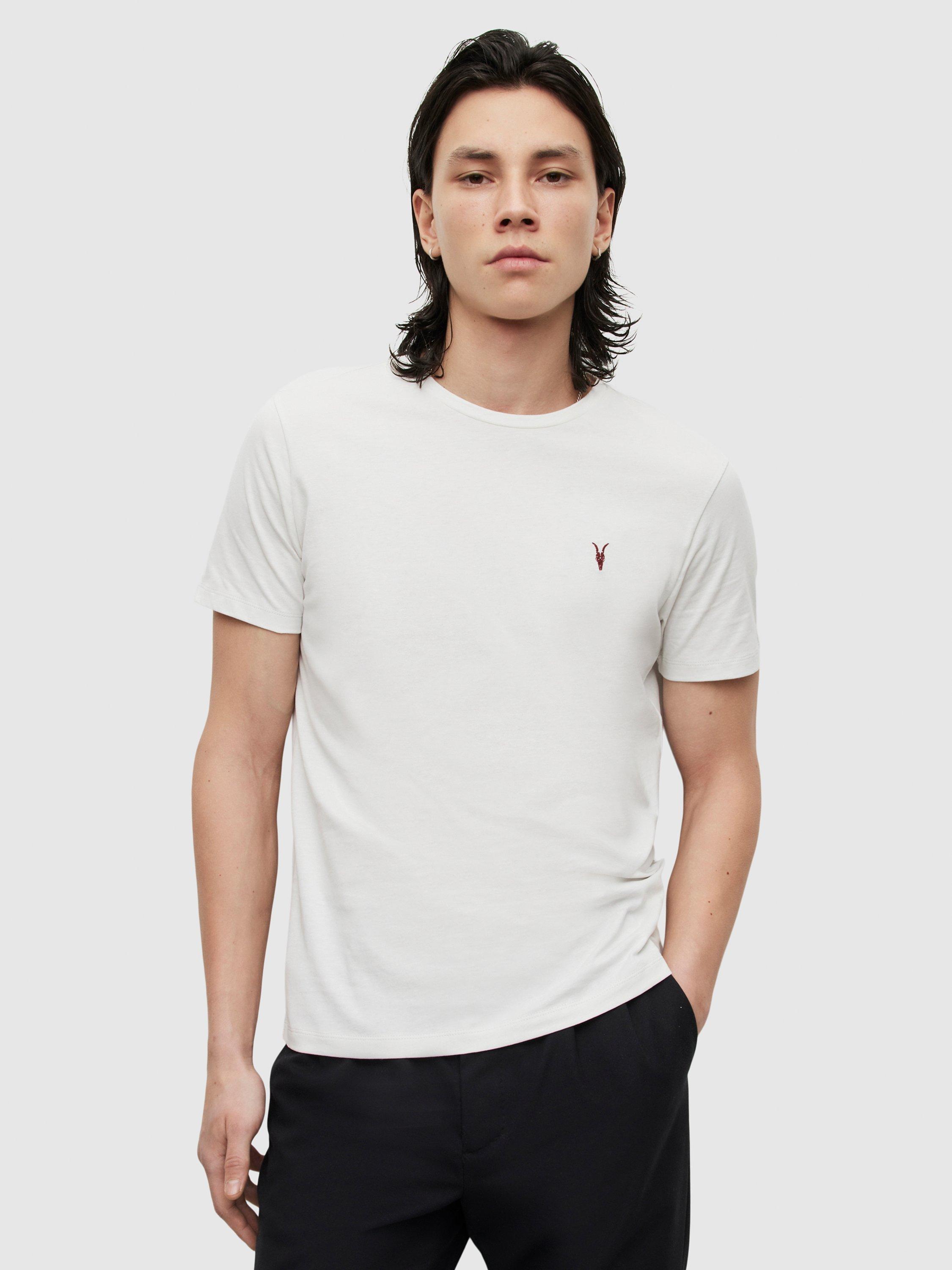 AllSaints Brace Short Sleeve Crew Neck T-Shirt, Soft Green