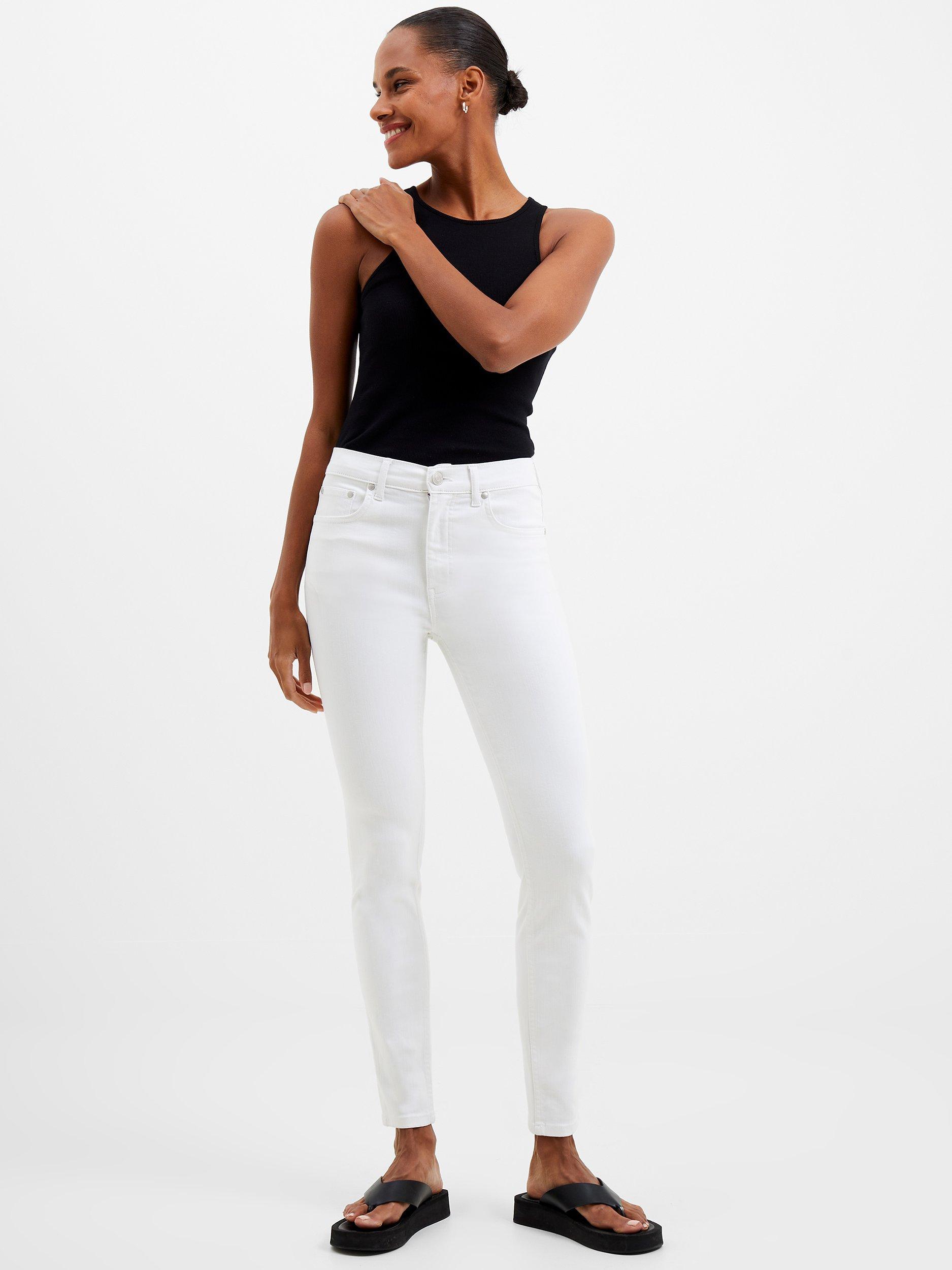 French Connection Rebound Response Skinny Jeans, White, 6
