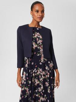 Hobbs Elize Cropped Jacket, Midnight Navy, Midnight Navy
