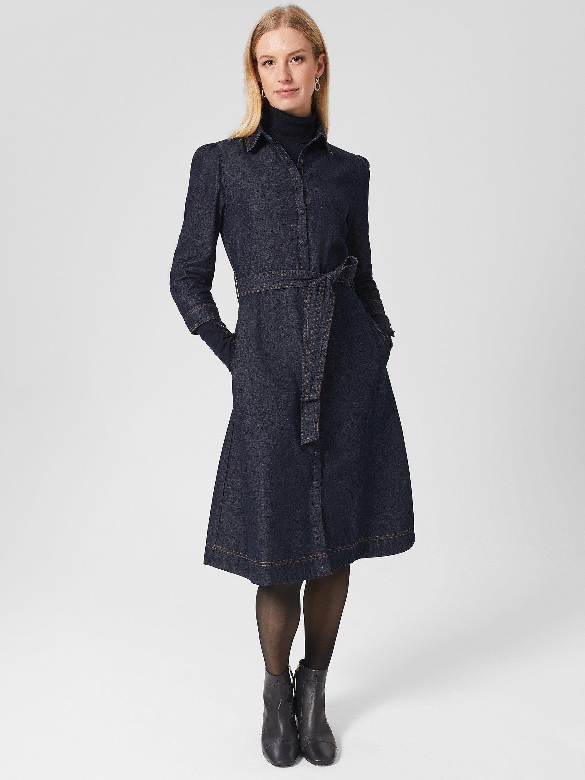 Hobbs Coco Denim Shirt Dress, Indigo