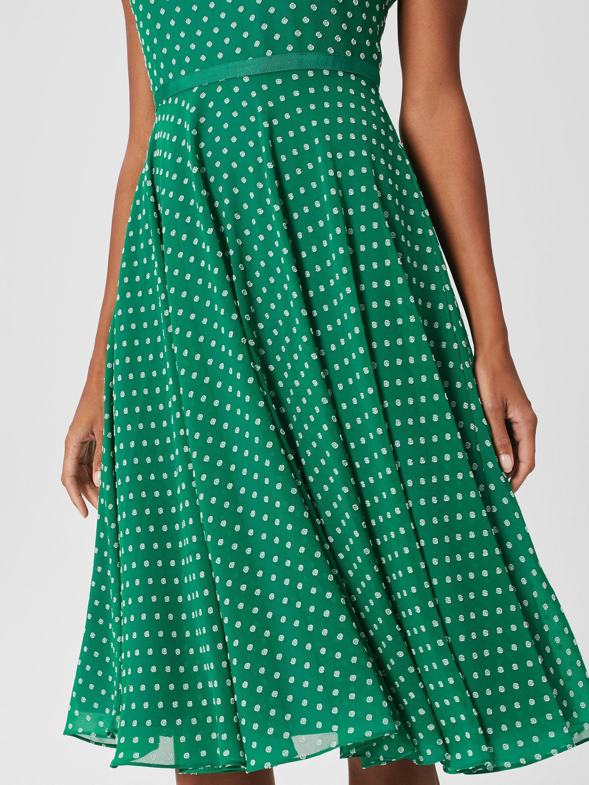 John lewis green polka dot dress best sale