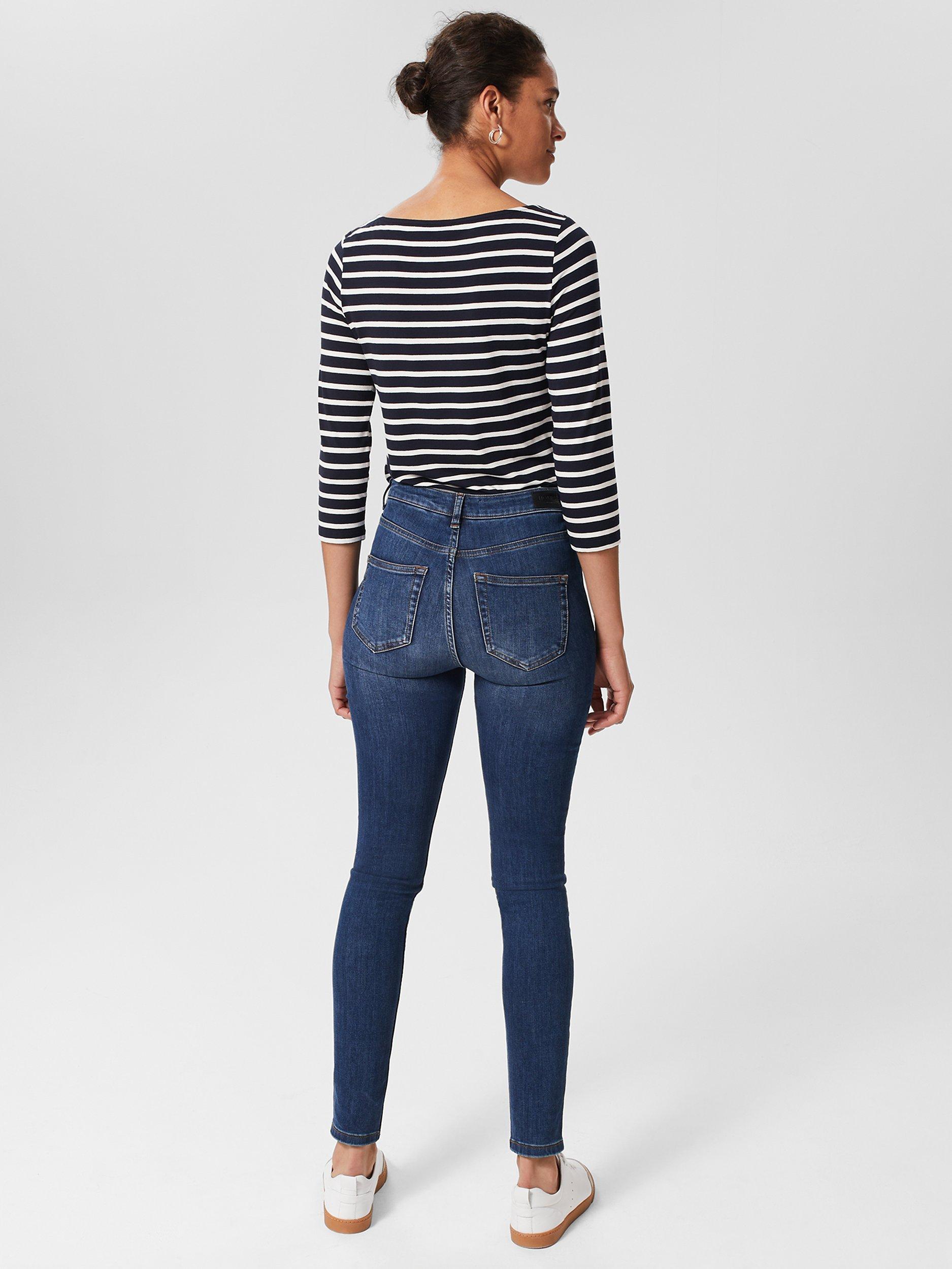 Product image 2 of 7, which shows Hobbs Gia Sculpting Skinny Jeans, Mid Wash, 18