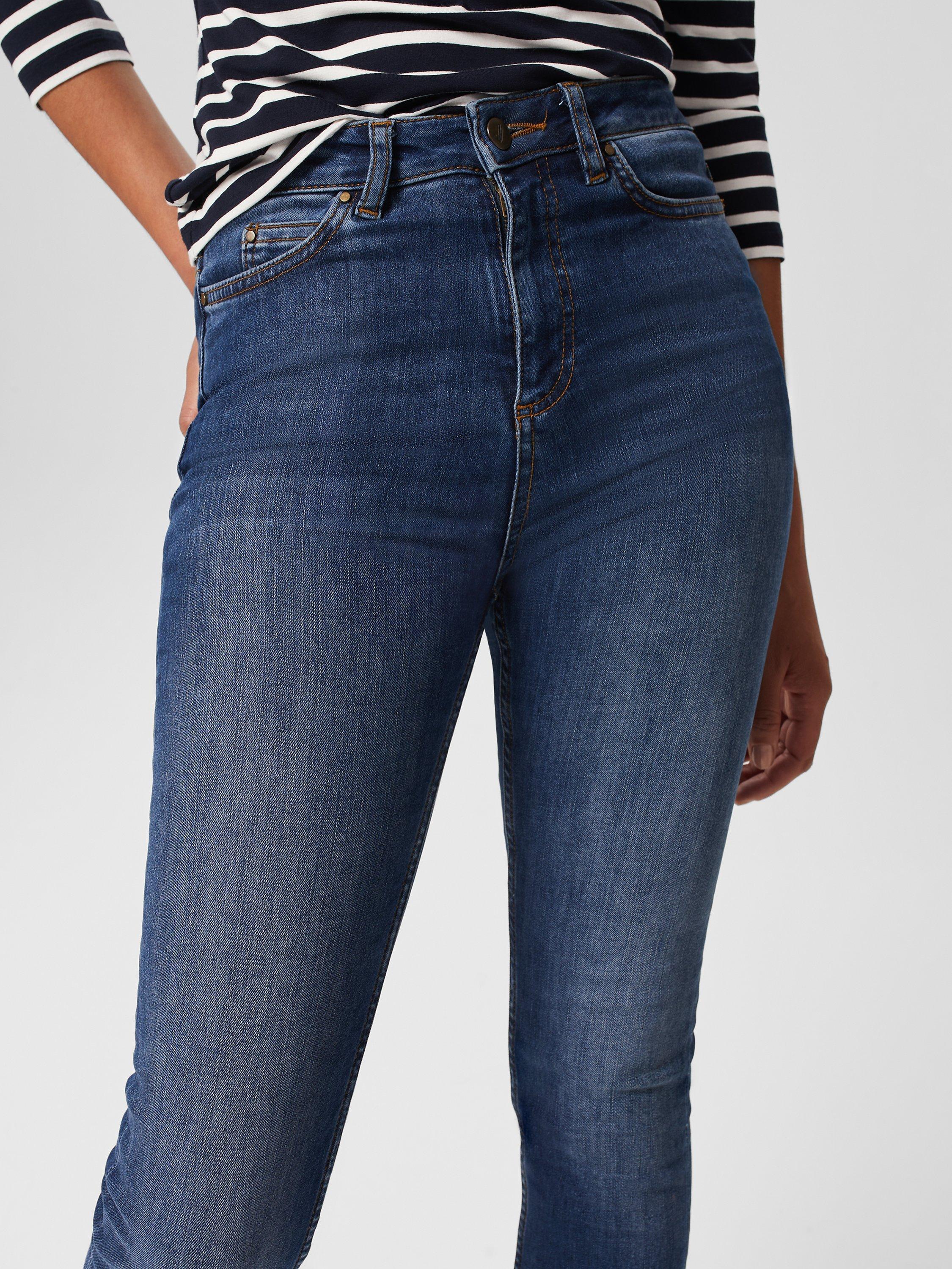 Product image 5 of 7, which shows Hobbs Gia Sculpting Skinny Jeans, Mid Wash, 18